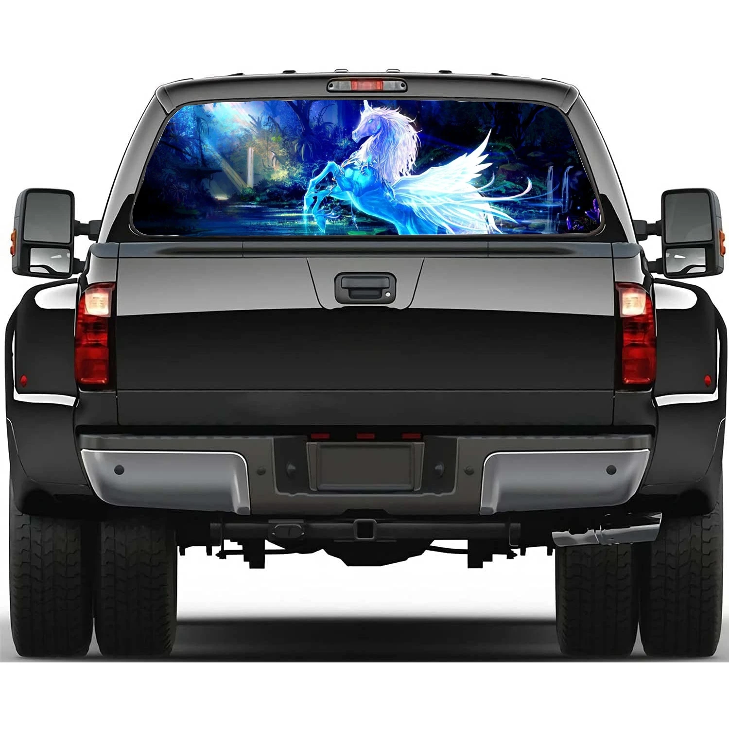 

Unicorn animal Car rear window decal sticker decoration for trucks cars perforated vinyl universal wrap sticker