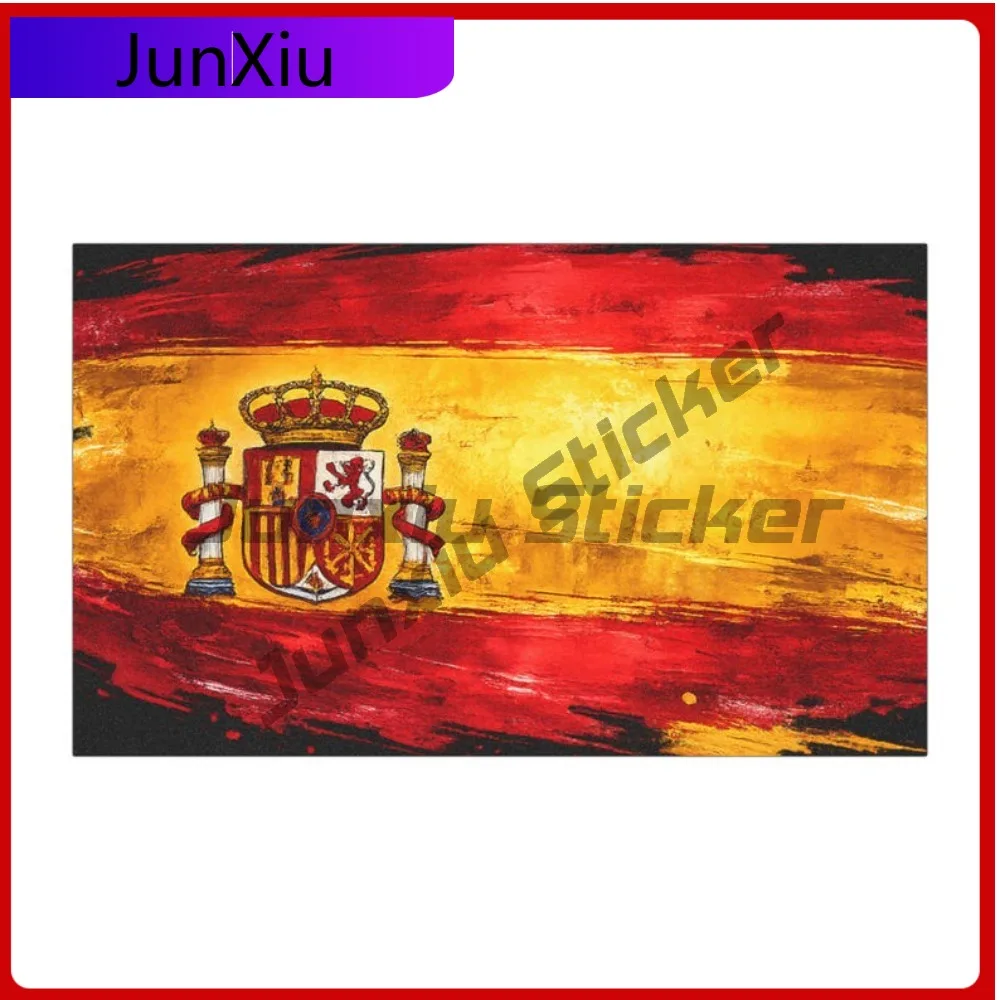 

Spanish Graphic Brushstroke Cute Helmet UV Resistant Accessory Emblem Car Spain ic Decal Sticker Trendy Cool Decoration Truck