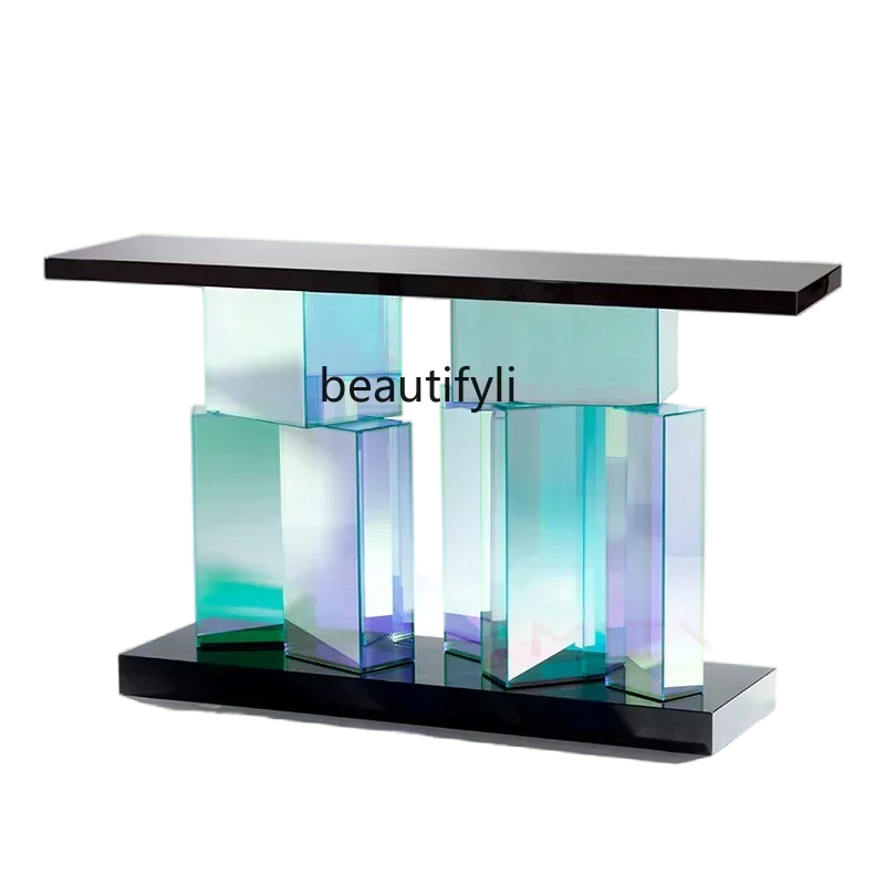 6239Designer Entry Entrance Table Colorful Acrylic Aisle End View Platform Entrance Platform6239