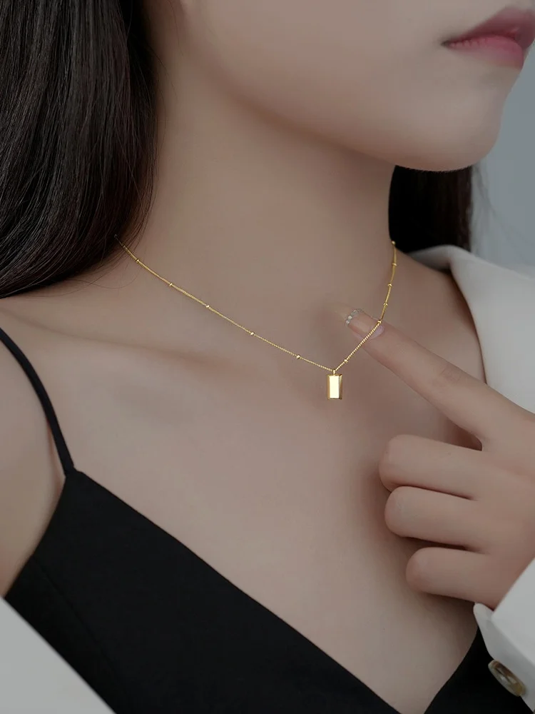 

Женская цепочка из стерлингового серебра 925 пробы с золотым дизайном Bri, трансграничный оригинальный дизайн, модные ювелирные изделия, цепочка для тела из чистого серебра