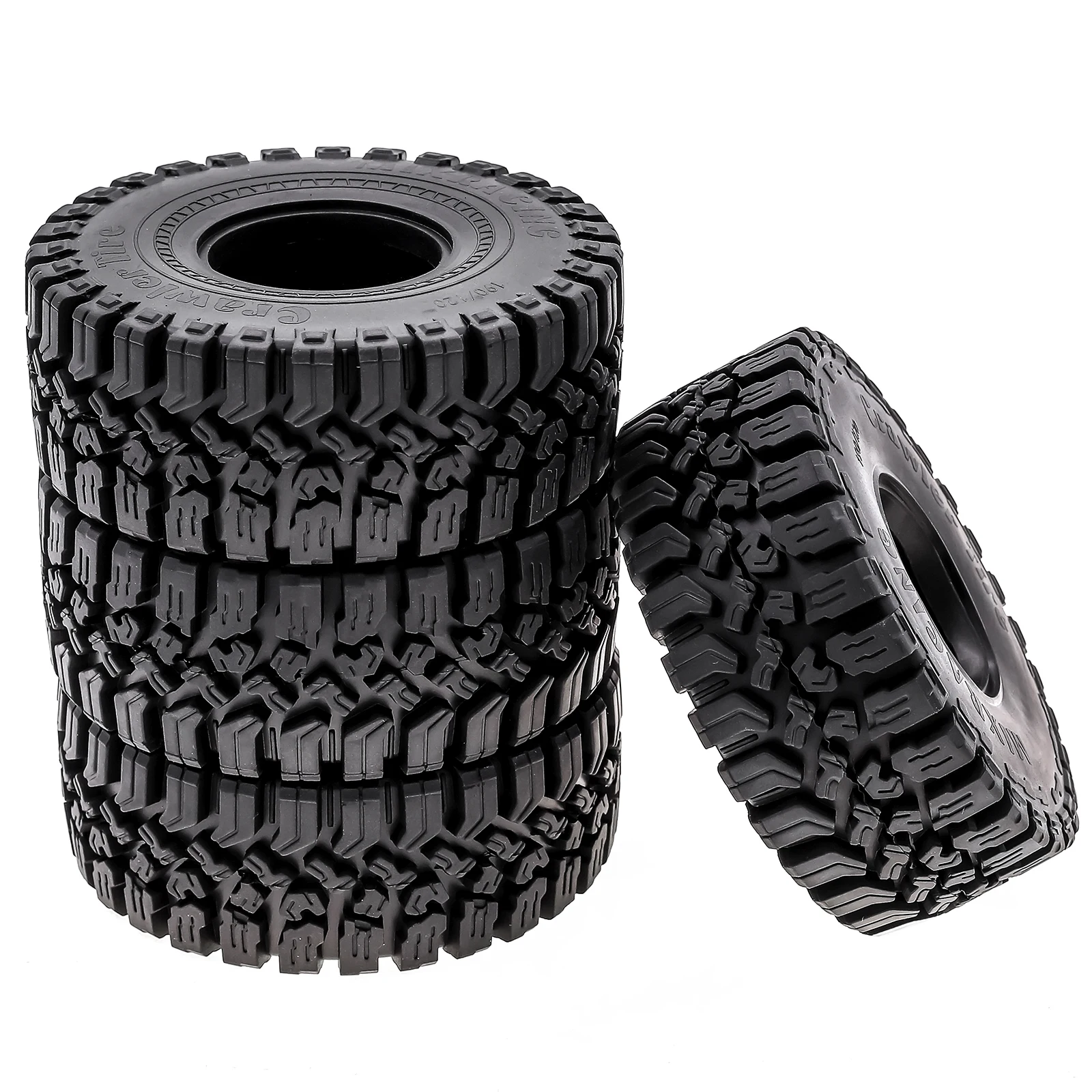 1.9 Crawler Tires 120mm 1/10 RC Rubber Mud Slingers Grappler Wheels Tyres For 1:10 Scale Rock Crawler Car Traxxas TRX4 RC4WD D90