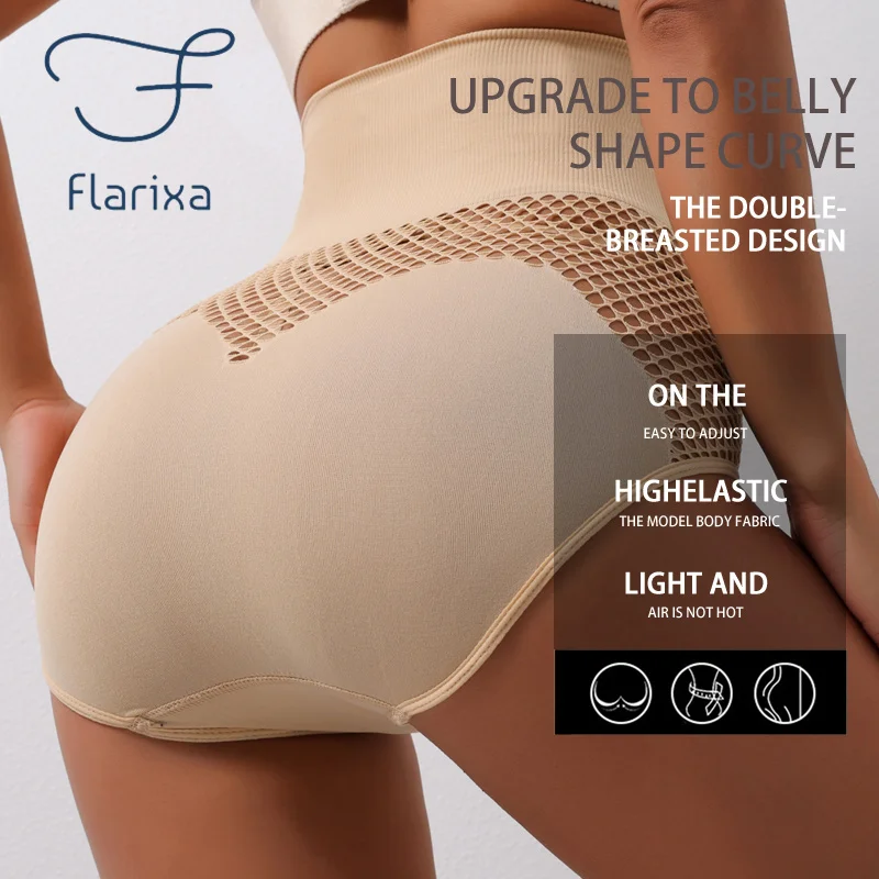 Flarixa 1/2/3Pcs Hollow Belly Control Shapewear Women Panties High Waist Double Layer Tummy Shaper Heart-shaped Hip Lift Pants - Image 3