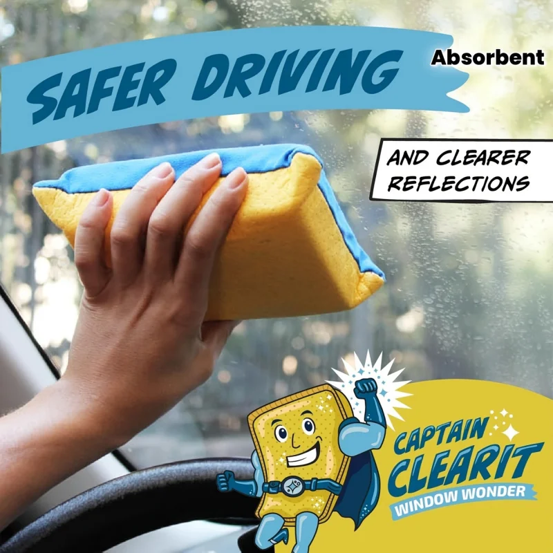 

Большая супервпитывающая губка против запотевания, подходит для автомобилей, зеркал, стекол и т.д. — безупречная и легко чистящаяся, универсальный инструмент для уборки.