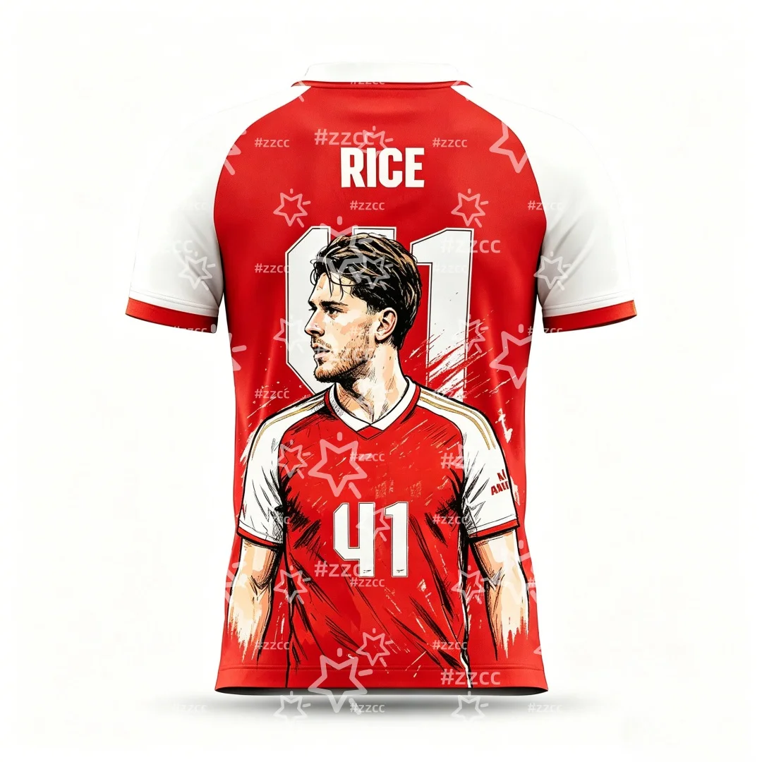 2026 Declan Rice England Team Football Jersey Match & Training Kit Summer Sports Men's T-Shirt Kid's Clothing Tee Y2k Woman