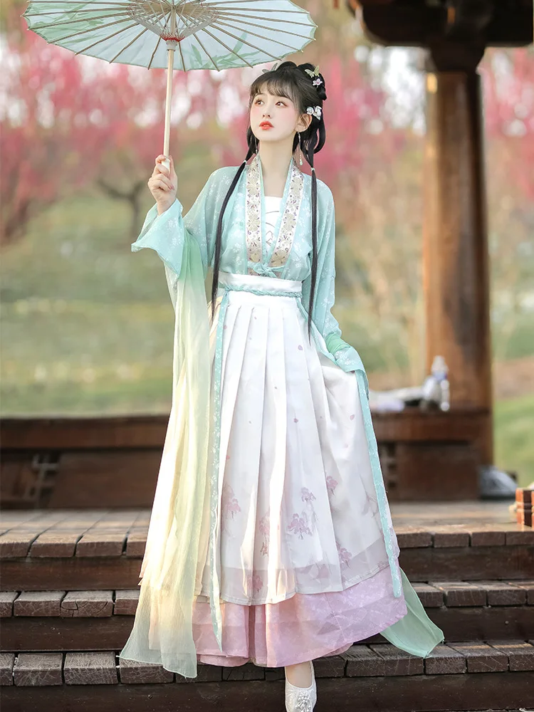 Ropa Hanfu Original YJ88 para mujer, ropa antigua hasta la cintura mejorada de estilo chino para adultos, elementos Super Xian Han