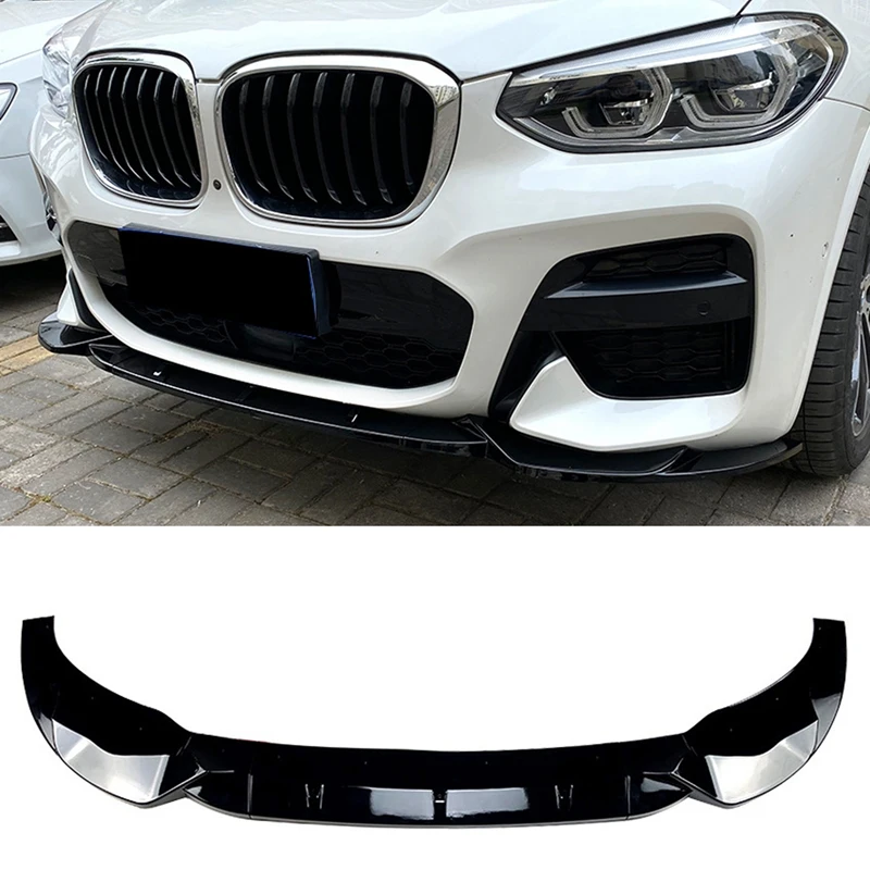 3PCS Front Bumper Lip Splitter Kit Diffuser Spoiler For -BMW X3 X4 G01 G02 Early Stage M-Pack 2018-2021