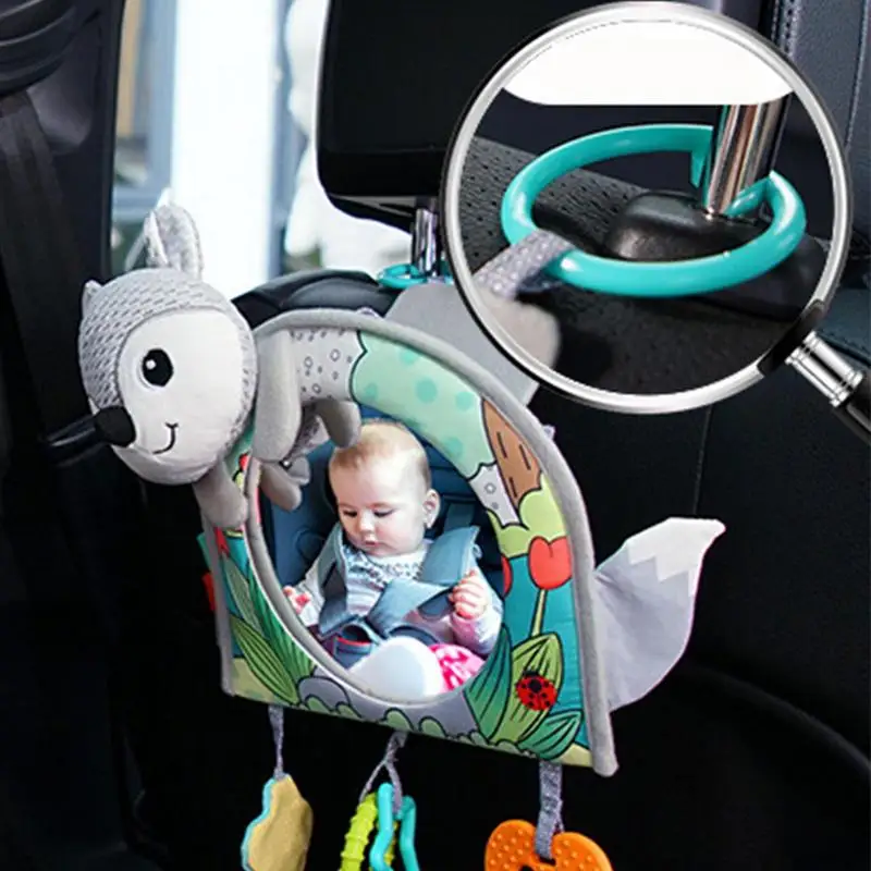 Baby Car Seat Mirror Infant Car Back Seat Rear View Mirror Kids Monitor Adjustable Education Sensory Toys for Children Travel