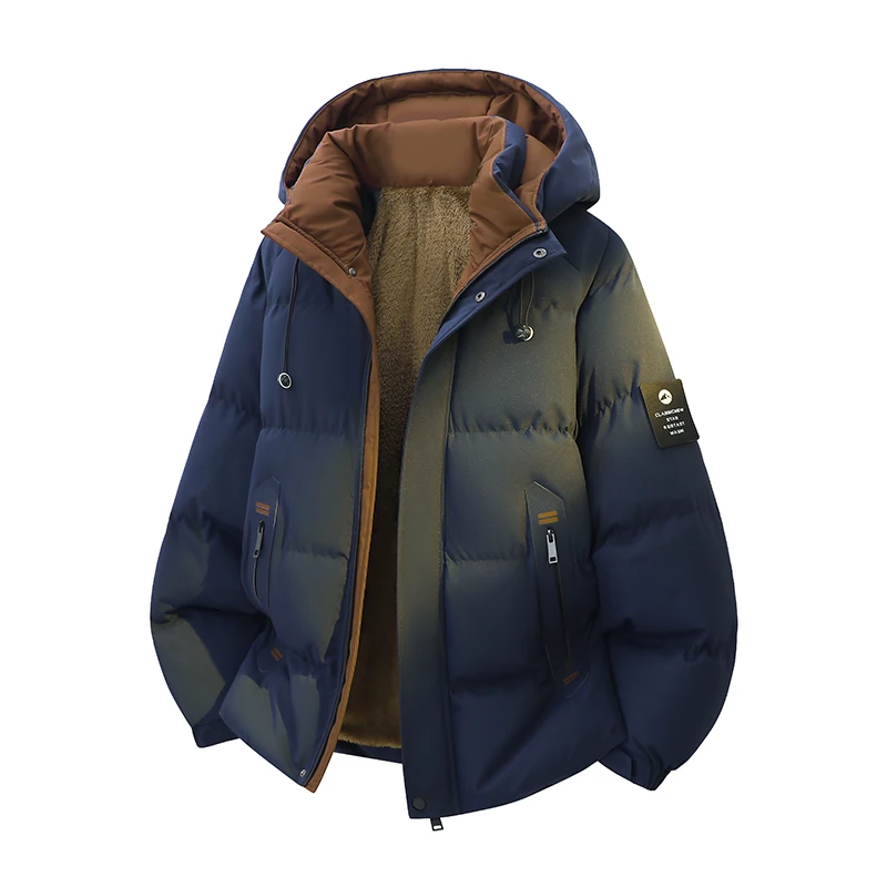 Winter Thicken Warm Men Casual Parkas Fashion All-match Hooded Cotton Coats Outdoor Comfortable Windproof Outerwear New Style