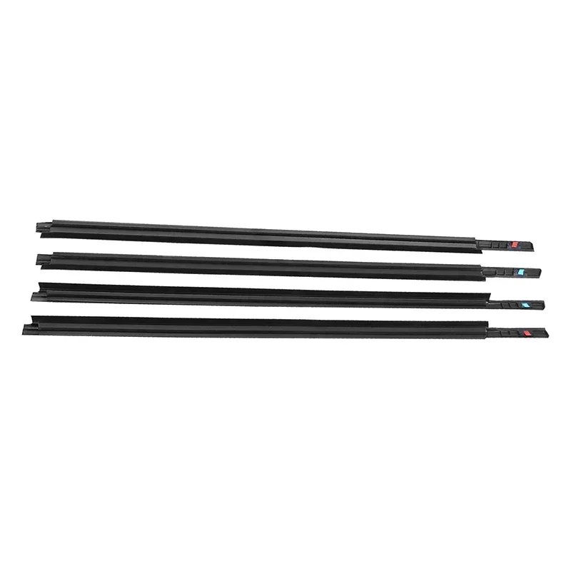 4Pcs Car Door Window Glass Sealing Strips Waterproof Rubber Black Weather Strips Fit For Suzuki SX4 Hatchback #83811-56K00-000