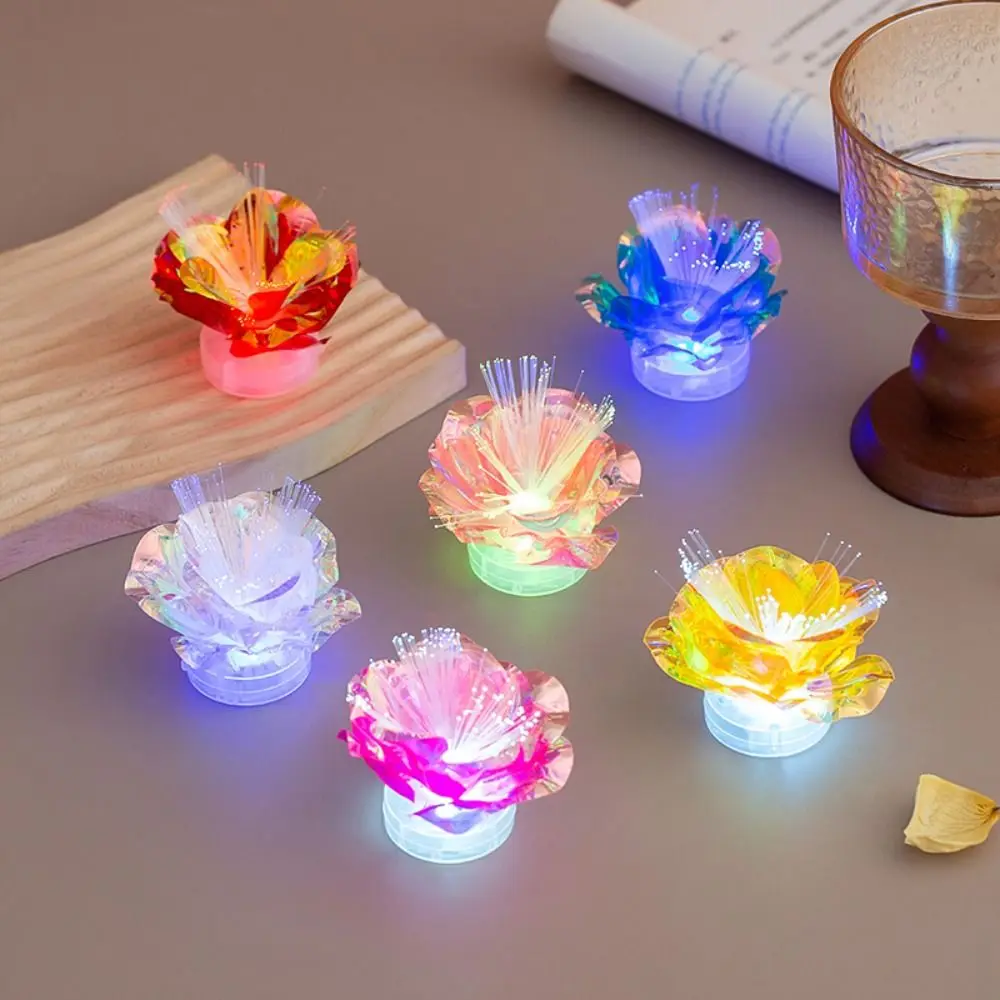 أضواء LED مضيئة من الألياف الضوئية ذات سبعة ألوان، أضواء ملونة متغيرة اللون، أضواء جو إبداعي #3