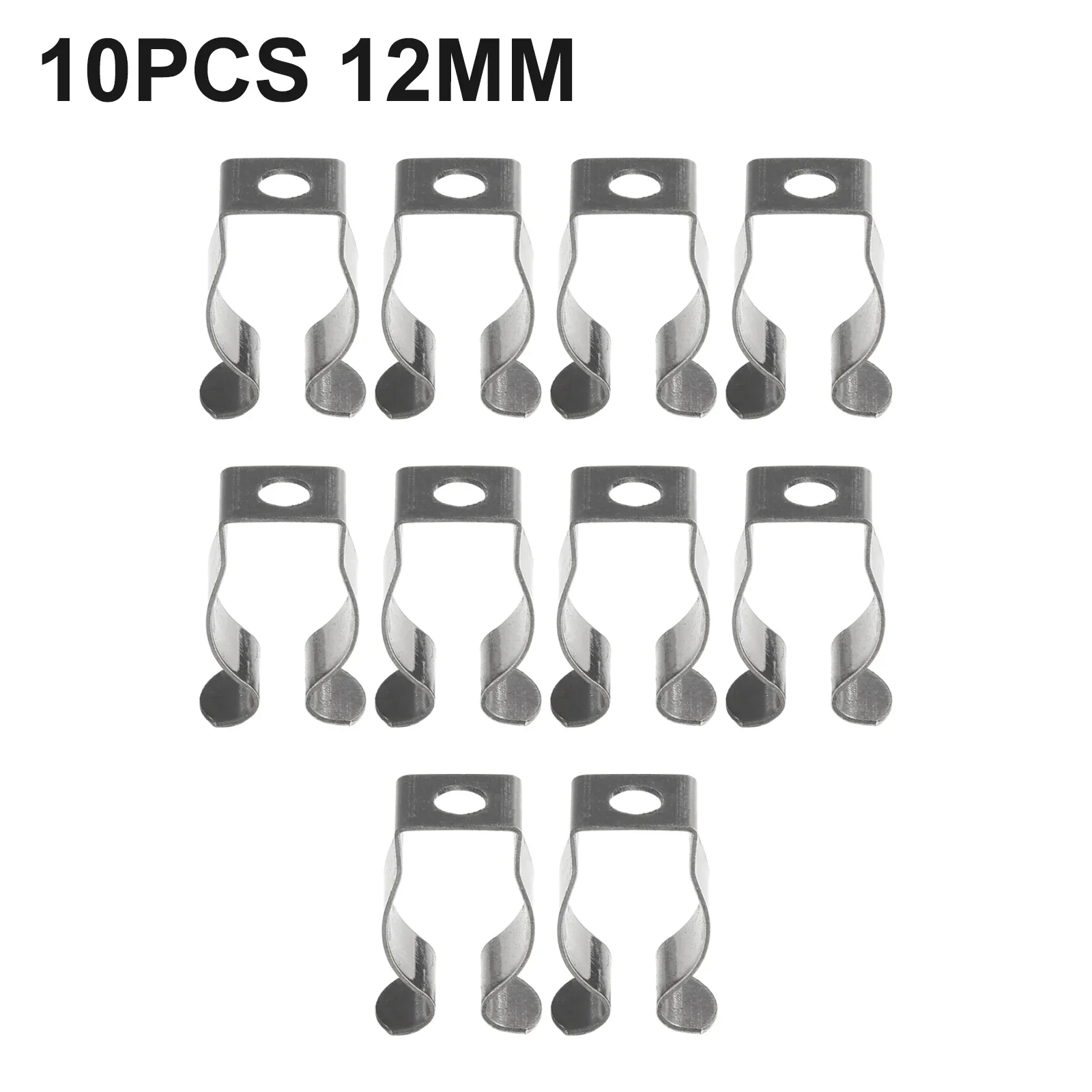 10pcs Spring Terry Clips Stainless Steel Narrow Base Tools 6mm-28mm Heavy Duty Tools Storage Hangers For Garages Sheds Hardwares