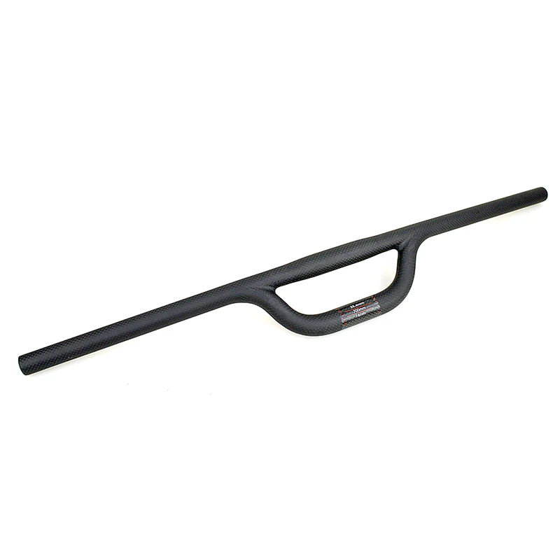 Neuer Kinderfahrradlenker Matt 3K Vollcarbonfaser Fahrradlenker 9,5 Grad Rückenwärtsneigung Doppelrohr Carbonlenker MTB 66mm Höhe – Detail 3