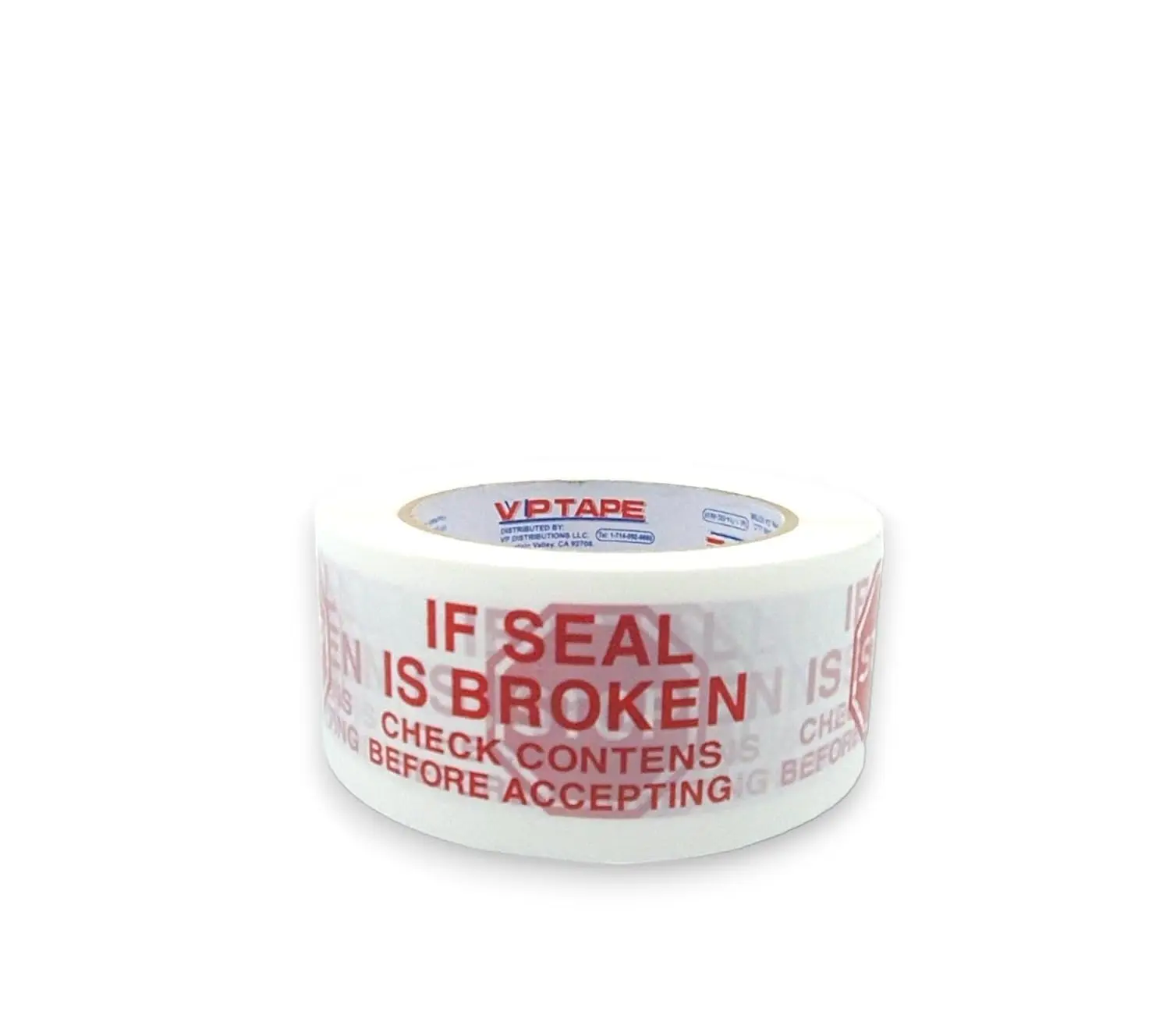 

6 Rolls Pre-Printed IF Seal is B en Check Contents Before Accepting 2 Inch x 110 Yards Heavy Duty Packing Tape for Movi