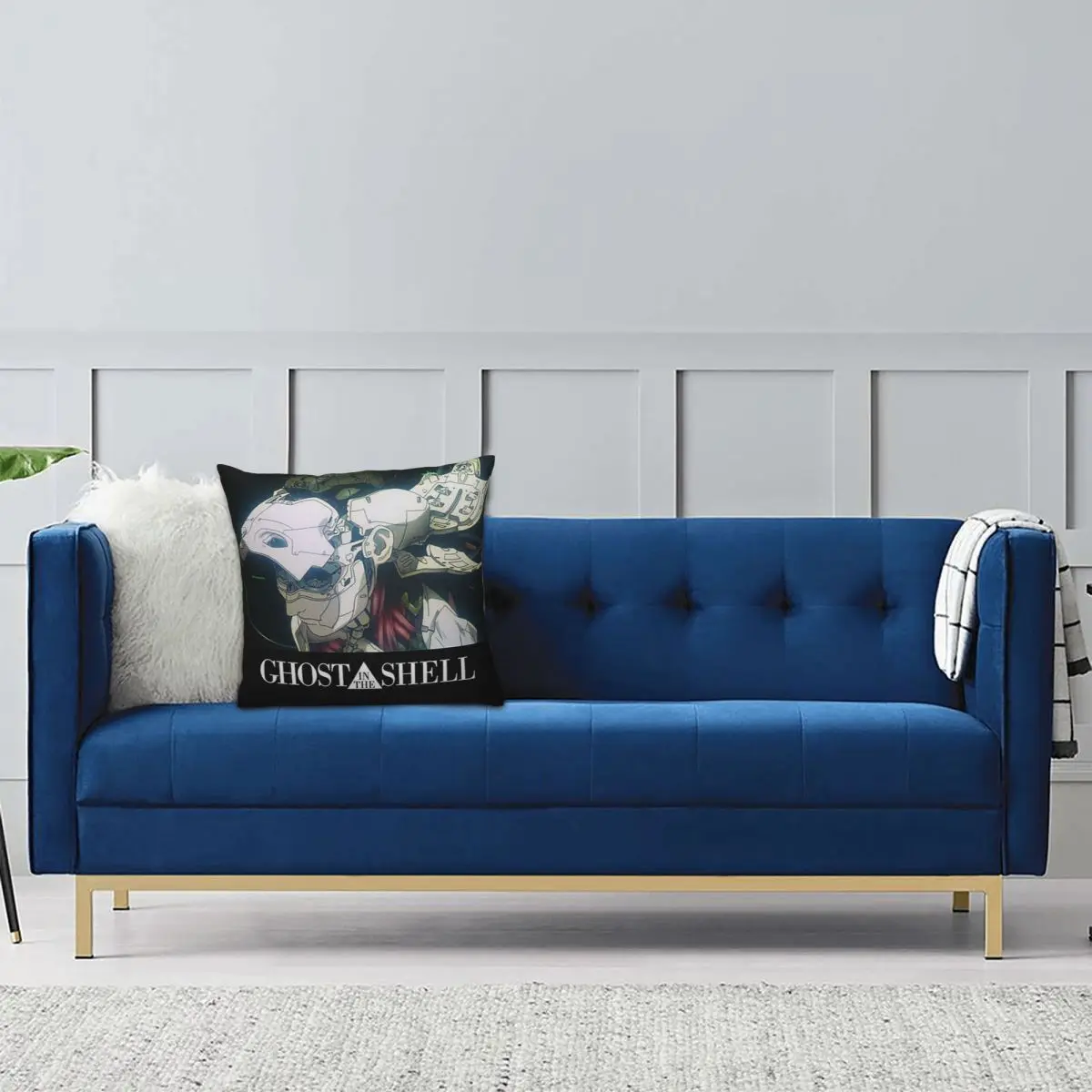 Ghost In The Shell Anime Square Pillowcase Pillow Cover Cushion Decor Comfort Throw Pillow for Home Car
