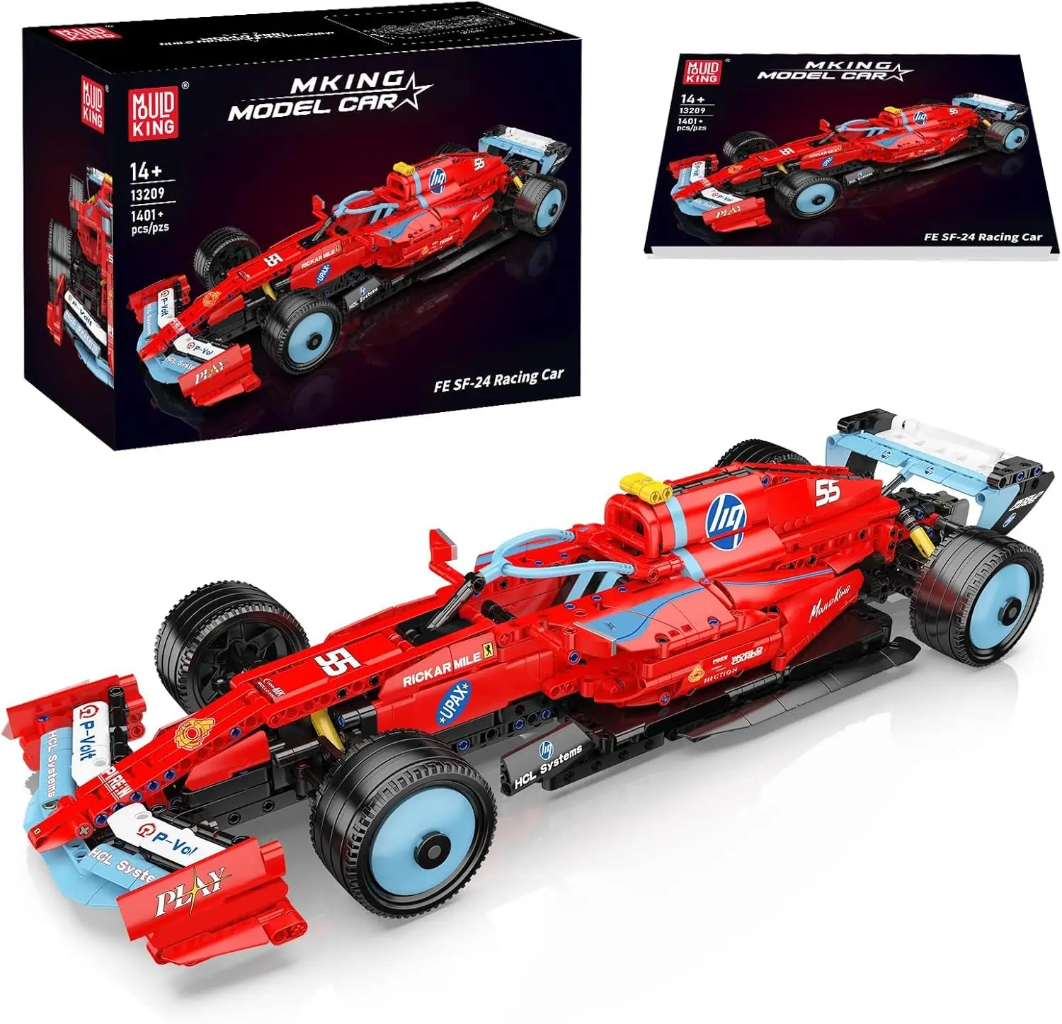 

Mould King 13209 1401 PCS Vintage Racing Car Building Kit, Tech Model with Clamping Blocks for Adults & Teens, Gift Idea