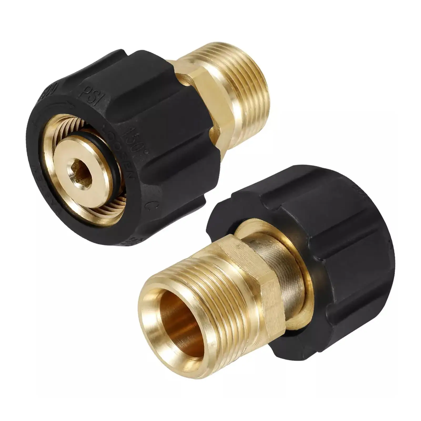 2pcs/set Durable Pressure Washer Hose Adapter Maximum Pressure 5000 Psi