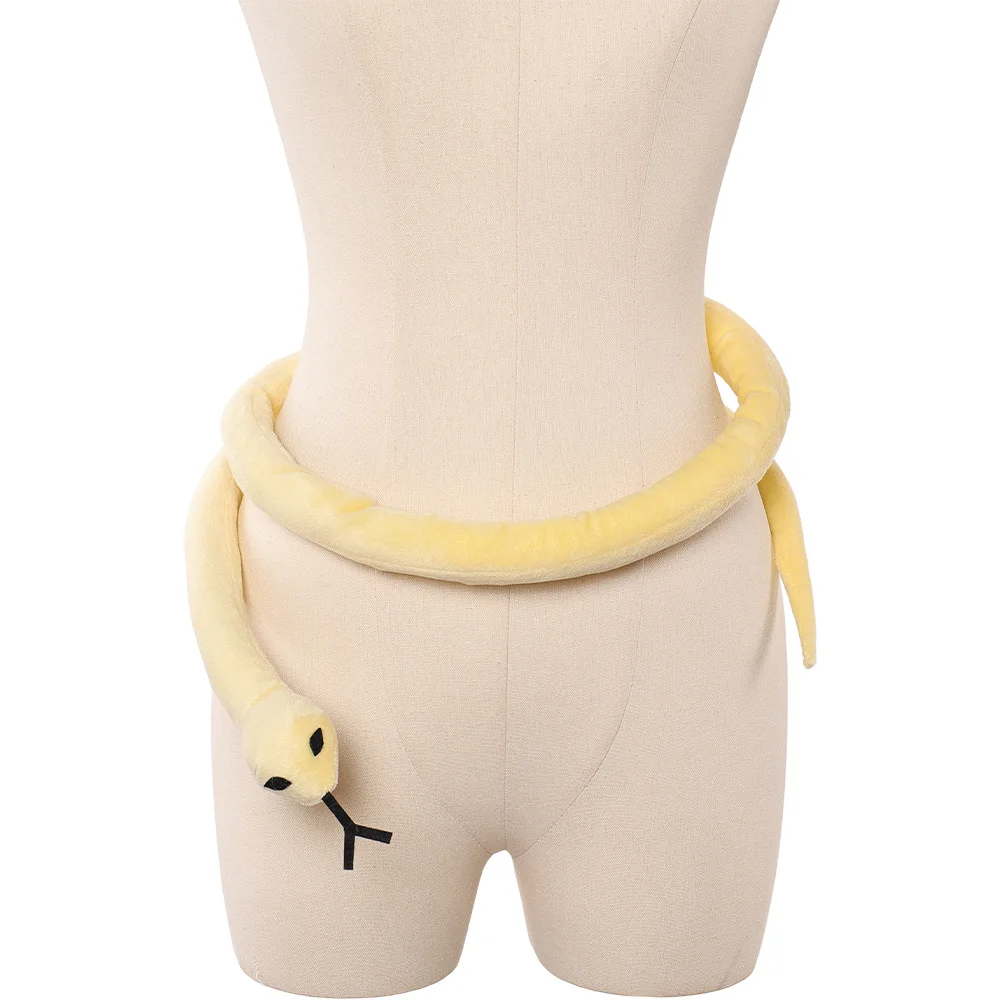 فندق 2 تلفزيون الجحيم نزل دور لوسيفر الأفعى تأثيري حلي الدعائم الأصفر الأفعى حزام الخصر حزام هالوين حفلة كرنفال الدعاوى