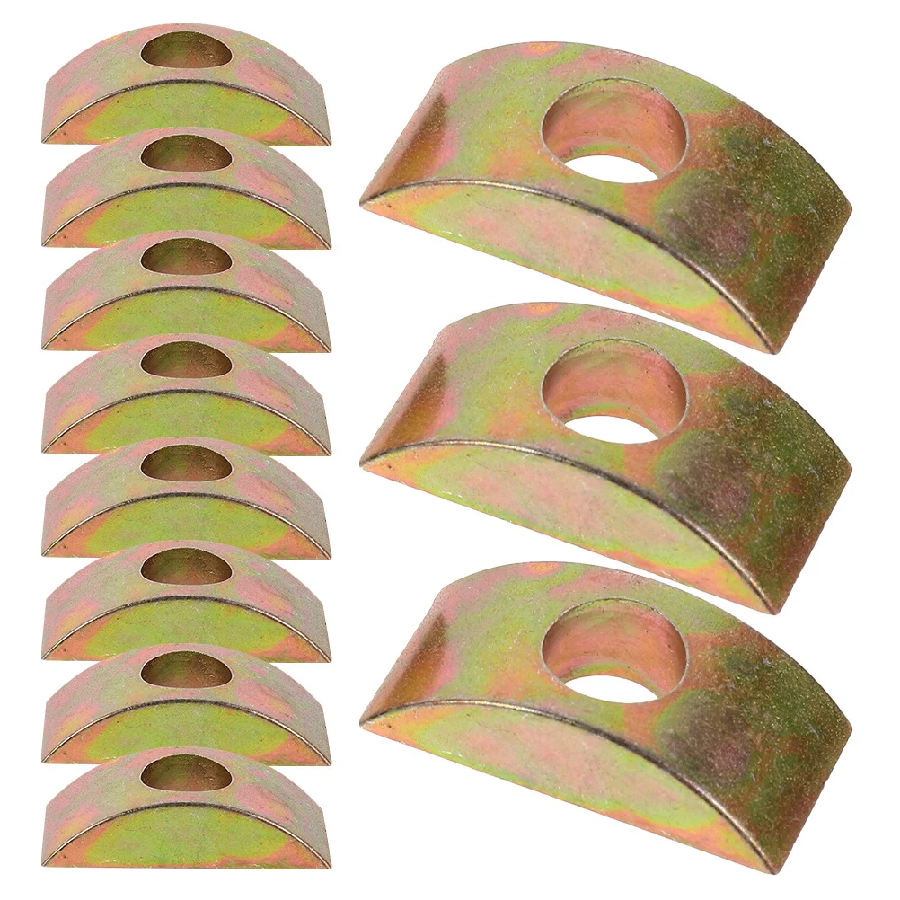 20pcs Half Moon Nut Washers M8 Zinc Alloy Metal Furniture Hardware Accessories Sturdy Connector For Wardrobe Wooden Panel