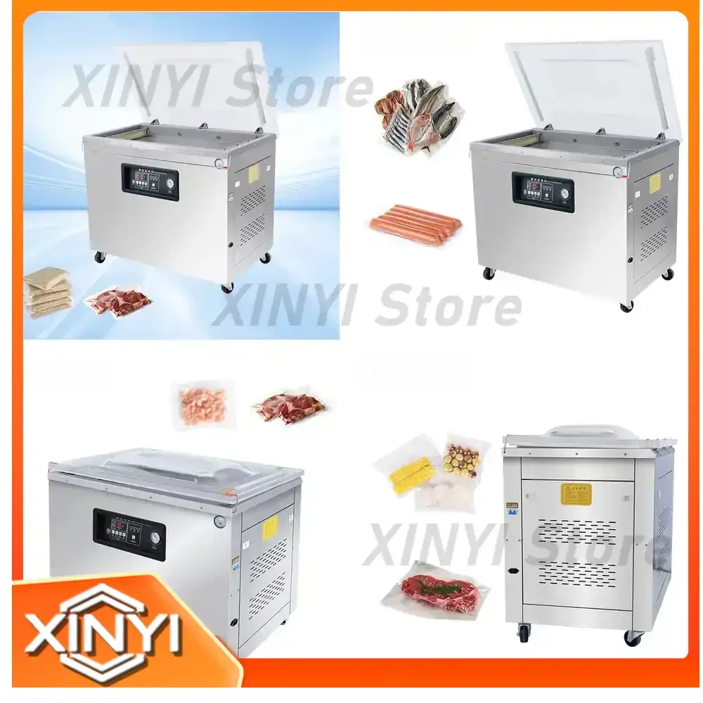 500 Vertical Vacuum Sealer for Snack Meat Fish Sausage Peanut Food Packaging Machine Single Chamber Vacuum Packaging Sealing