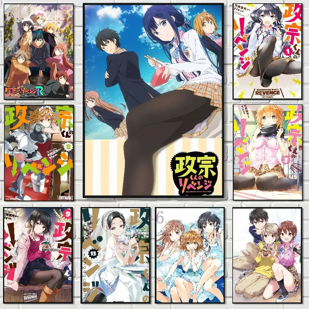 Anime Masamune-kun's Revenge Anime Posters Sticky HD Quality Wall Art Retro Posters For Home Kawaii Room Decor