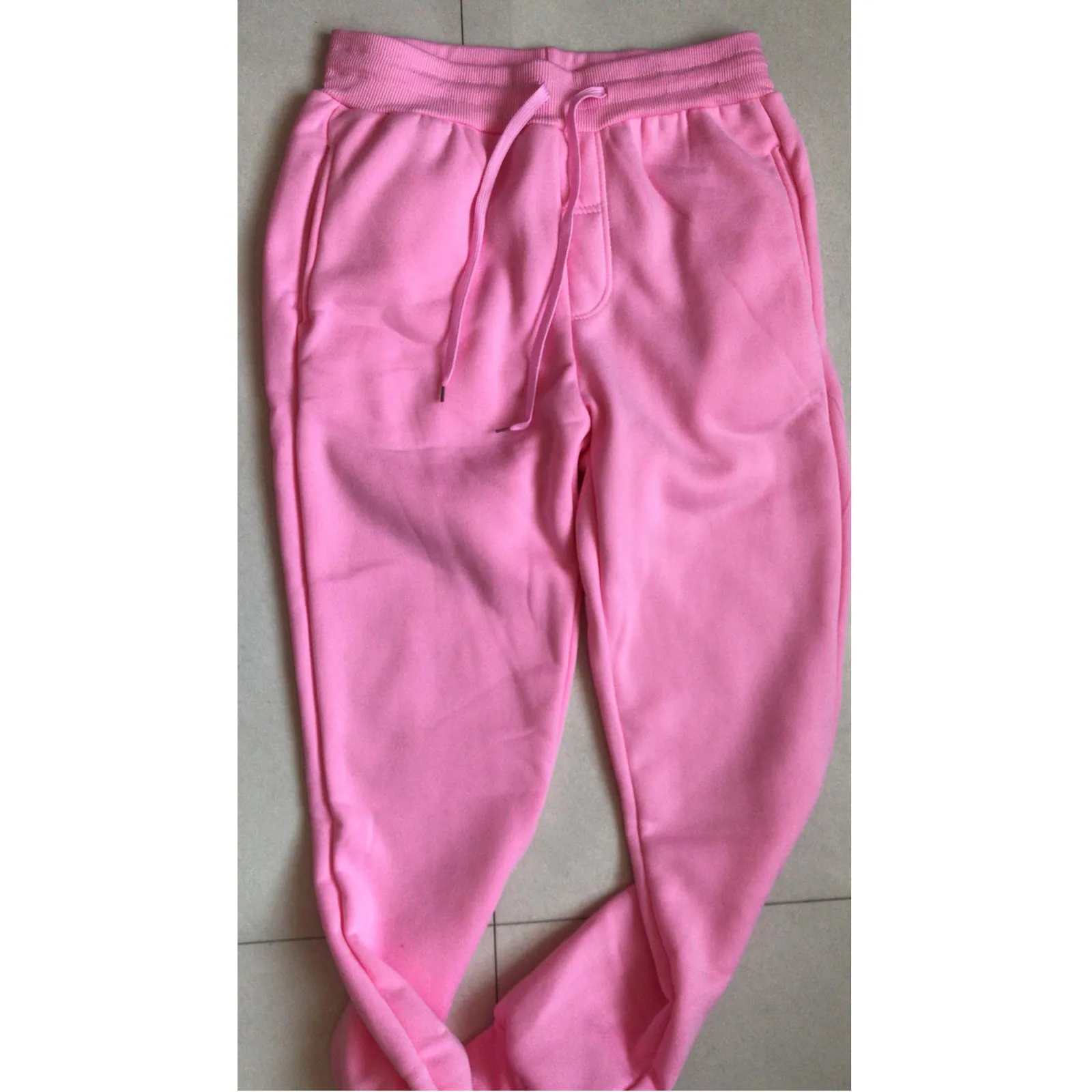 

Womens Hip Hop Pants Casual Solid Color Sweatpants Y2k Pink Warm Trousers Casual Autumn Winter Velvet Sportwear 2023 Leggings