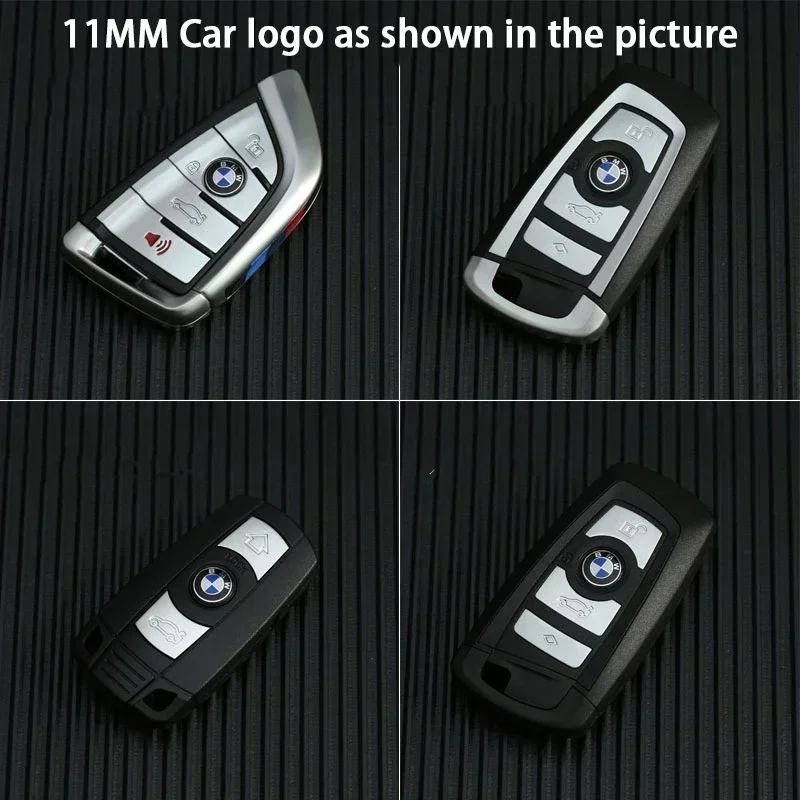 11/14mm Car Remote Key Fob Emblem Badge Radio button Sticker For BMW F10 E90 F20 E46 E60 E70 E39 E36 E87 X7 E92 E91 E28 X3 G11