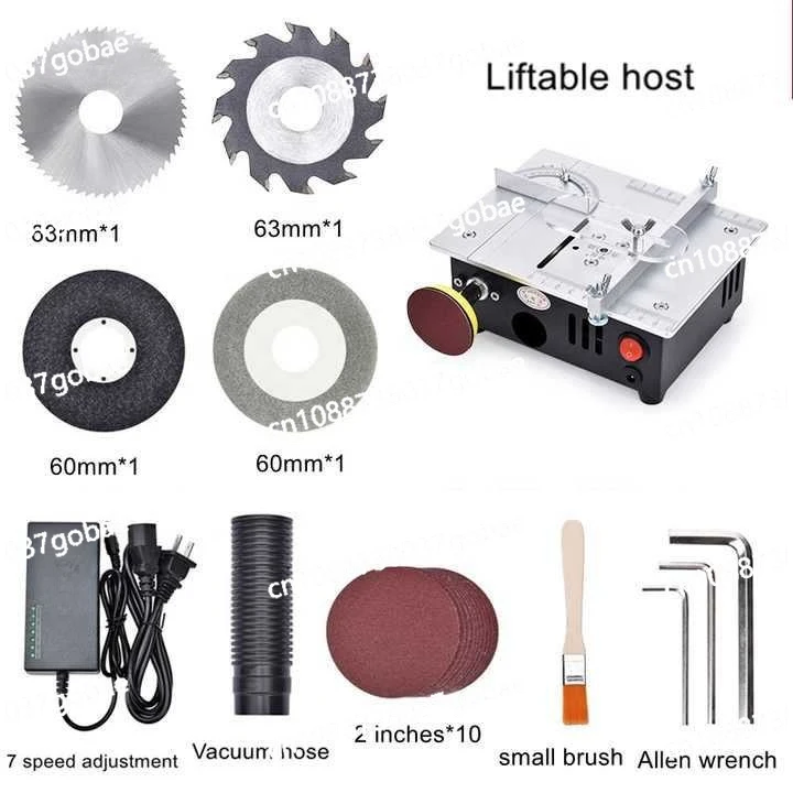 Double motor small table saw woodworking acrylic chainsaw precision model saw function small cutting machine