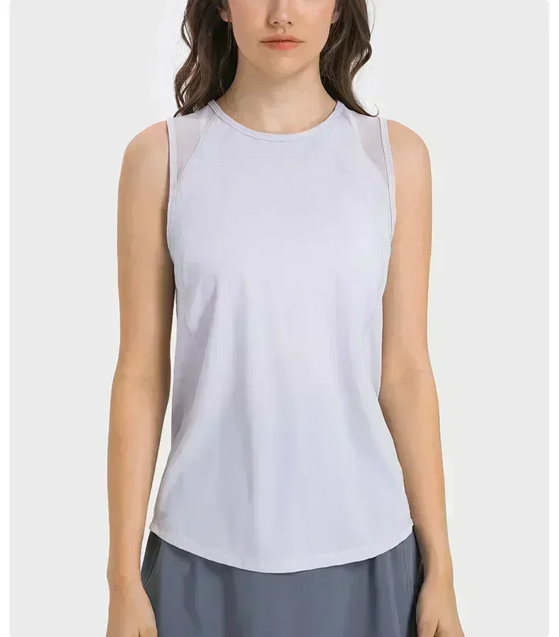 Lemon Yoga Top For Women Loose Fit Workout Tank Gym Wear Sleeveless Back Hollow Out Buttery Soft Sportswear Running Sport Shirts