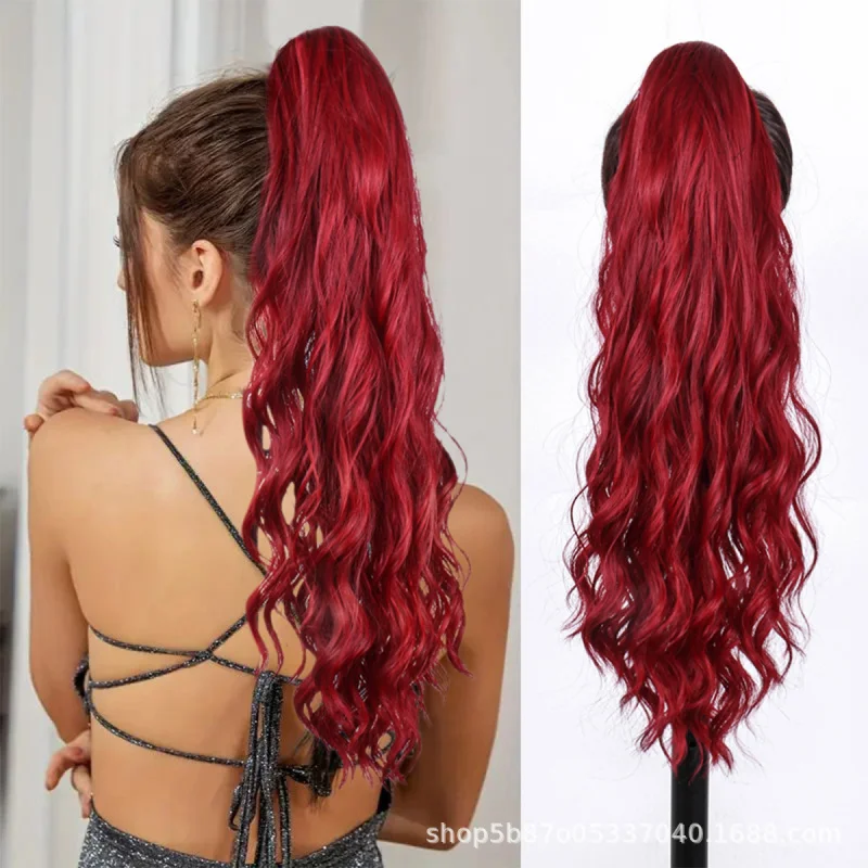 

Женский парик-хвост на невидимой заколке-крабике, средней длины, кудрявые волосы, милый хвост на заколке-крабике