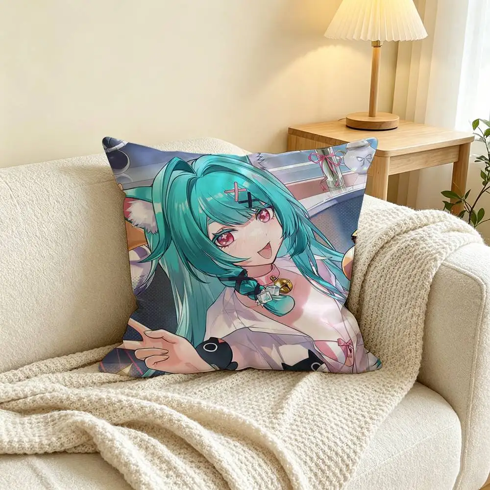 NTE game Neverness to Everness  Pillow Case Square Double-Sided Sofa Cushion Cover Bedroom Bedside Pillow
