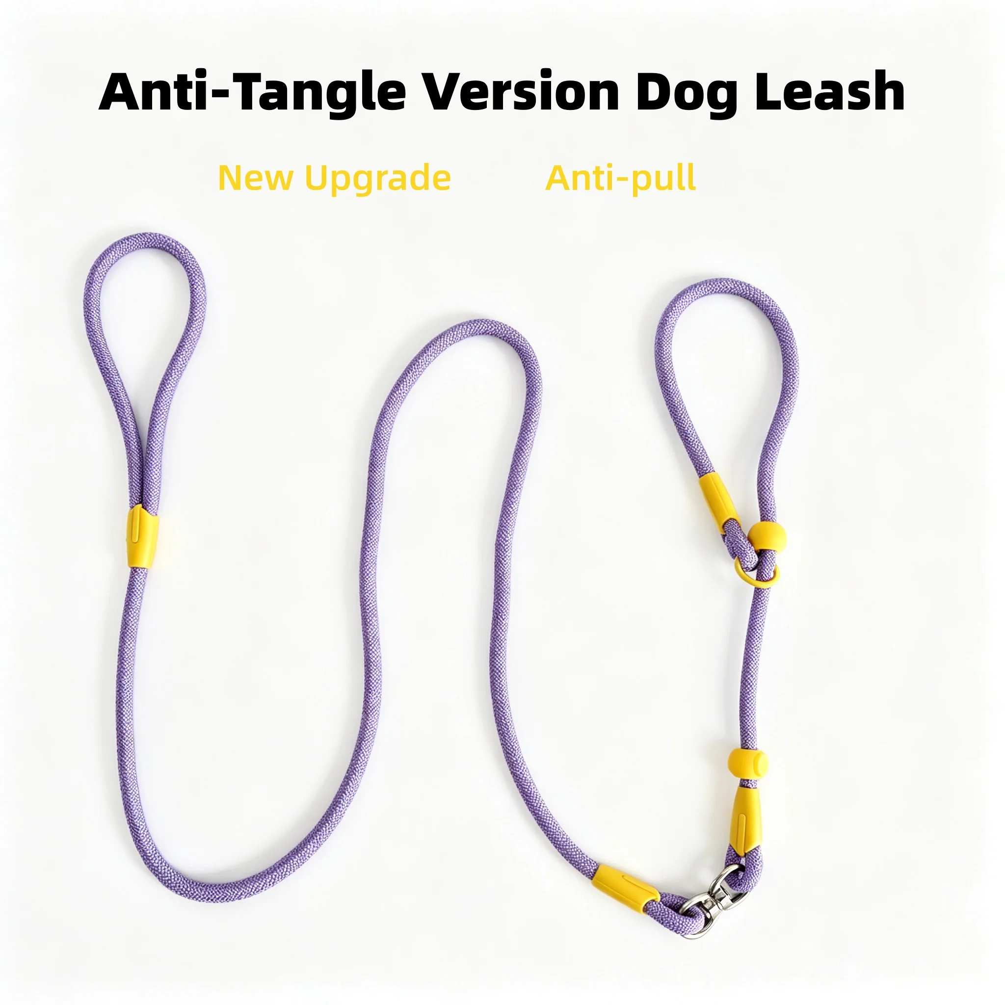 160CM Dog Leash P Chain Collar Nylon Rope Anti Tangle No Pull Adjustable Soft Training Leash For Small Medium Dogs Outdoor