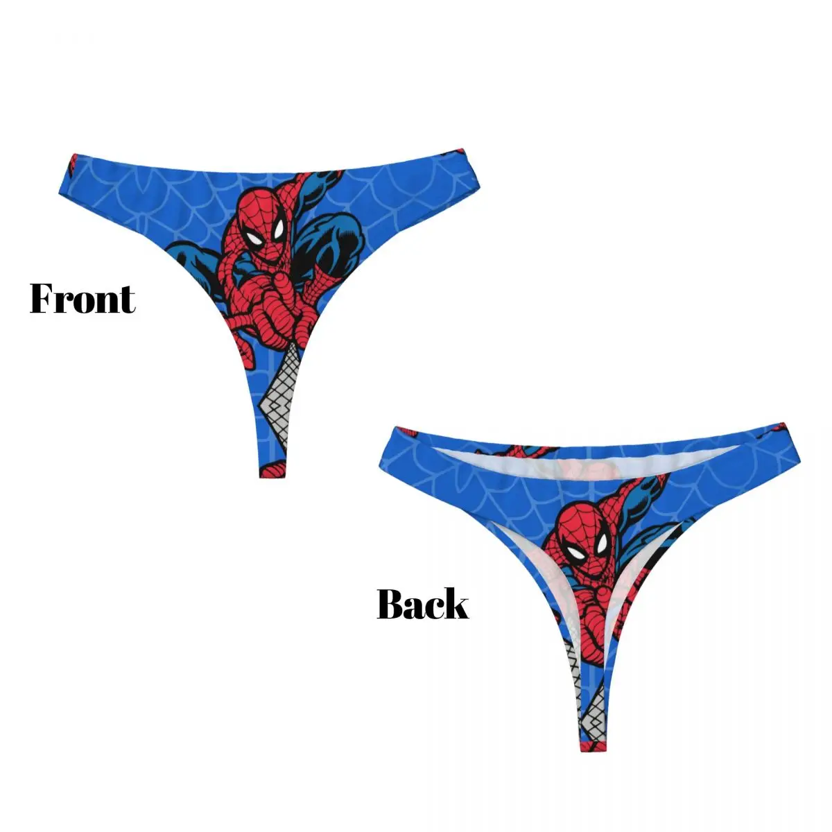 Custom Women Spider Superhero G-string Panties Female Soft Thongs Underwear