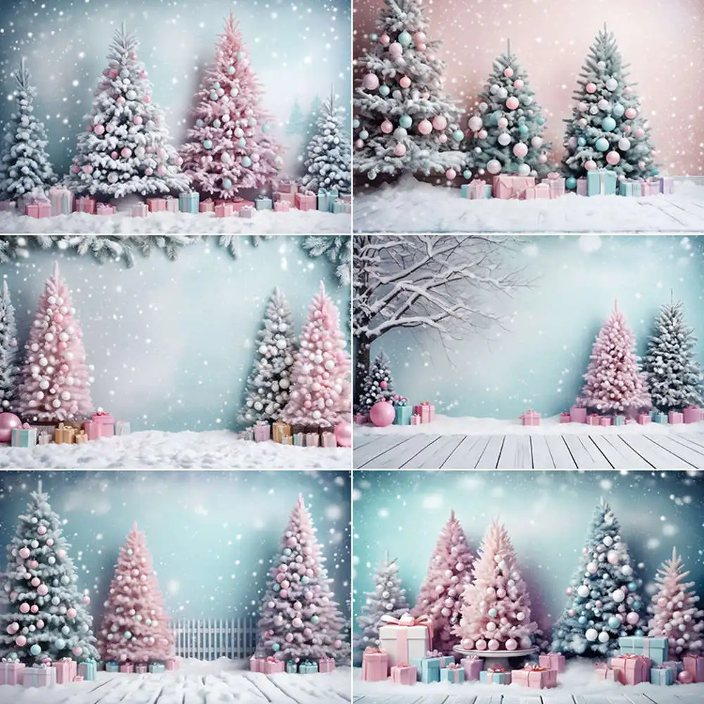 

MOON.QG Large Big Chrismtas Tree Ball Photography Backdrop 2025 Winter Photo Studio Background Home Party Decoration Back Drop