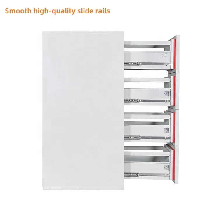 4 Drawer Fireproof Vertical Metal Filing Cabinet 1/2 Hour Fire Resistant File Keeping Office Safe Steel Drawer File Cabinet