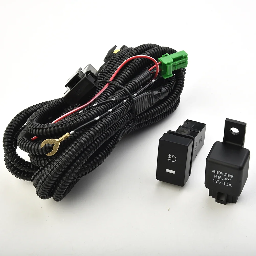 H11 Fog Light Harness With LED Indicator Switch And Automotive Relay For Infiniti EX35 EX37 QX50 FX35 FX37 G37 Q60 M37 M56