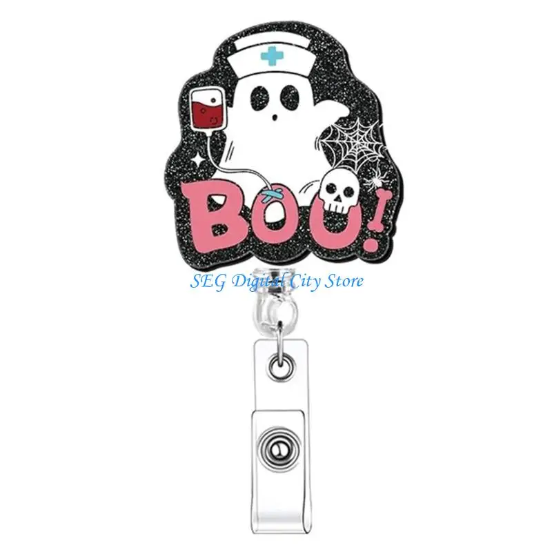 U75B 360 Degree Whirling Permanent ABS Gavial Clip Retractile IDENTITY Symbol Owner Halloween