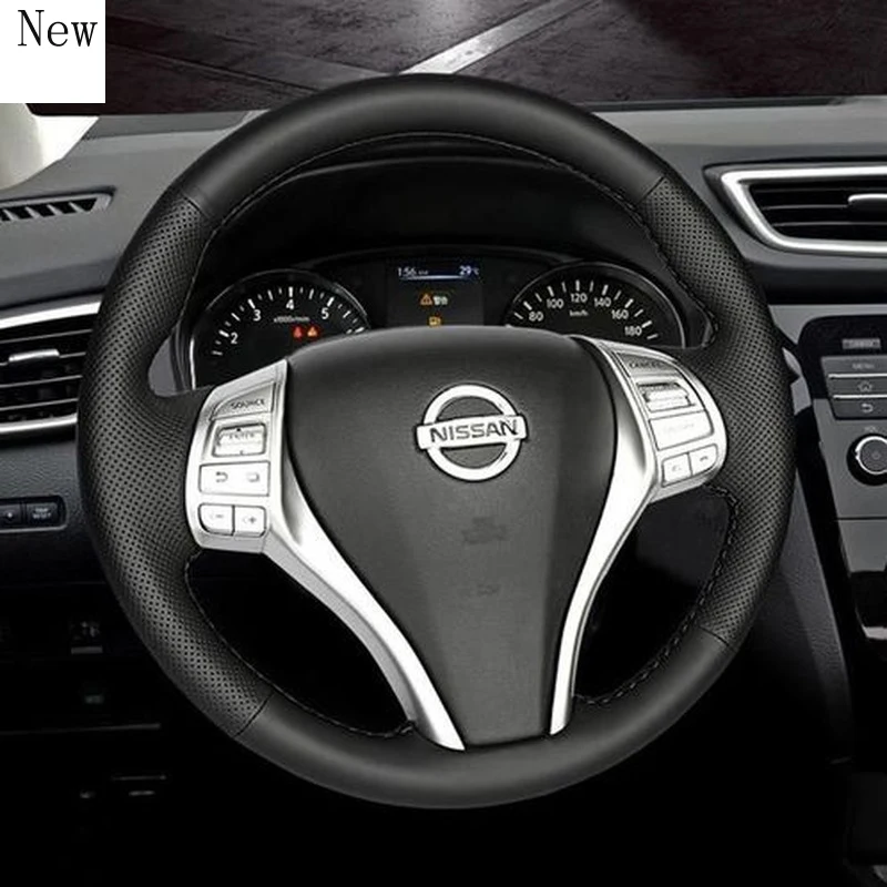 

Hand-Stitched Leather Car Steering Wheel Cover Set for Nissan Murano Teana Bluebird Sylphy Qashqai Car Accessories