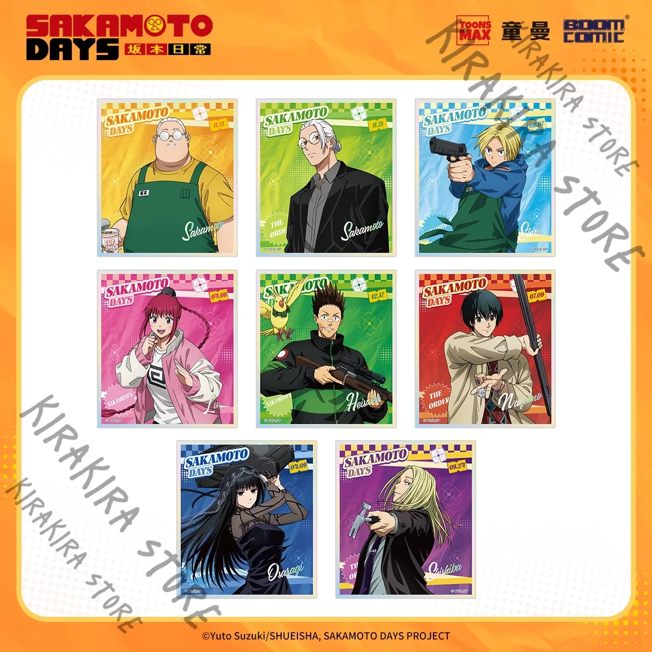 

SAKAMOTO DAYS Cosplay Laser-colored Paper Sakamoto Tarō Anime Figurine Genuine Shishiba Shaotang Ru Mascot Ornaments