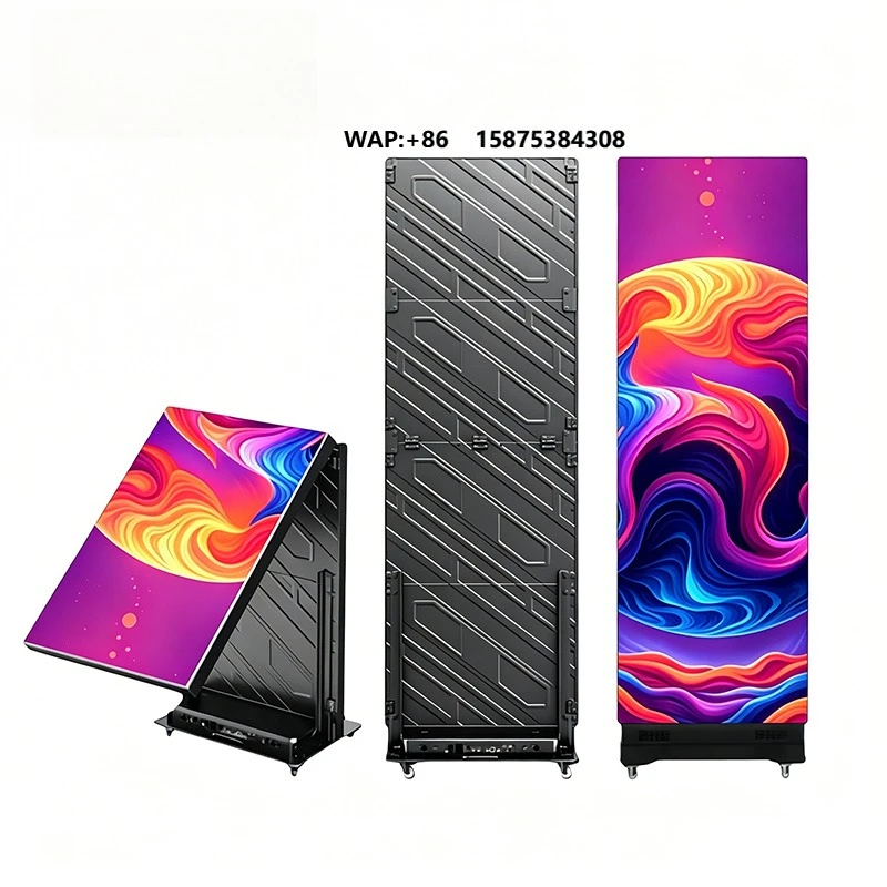 Foldable LED Poster Screen Digital Commercial Indoor High Resolution Anti-Glare Aluminum Alloy Shopping Mall Visual Display