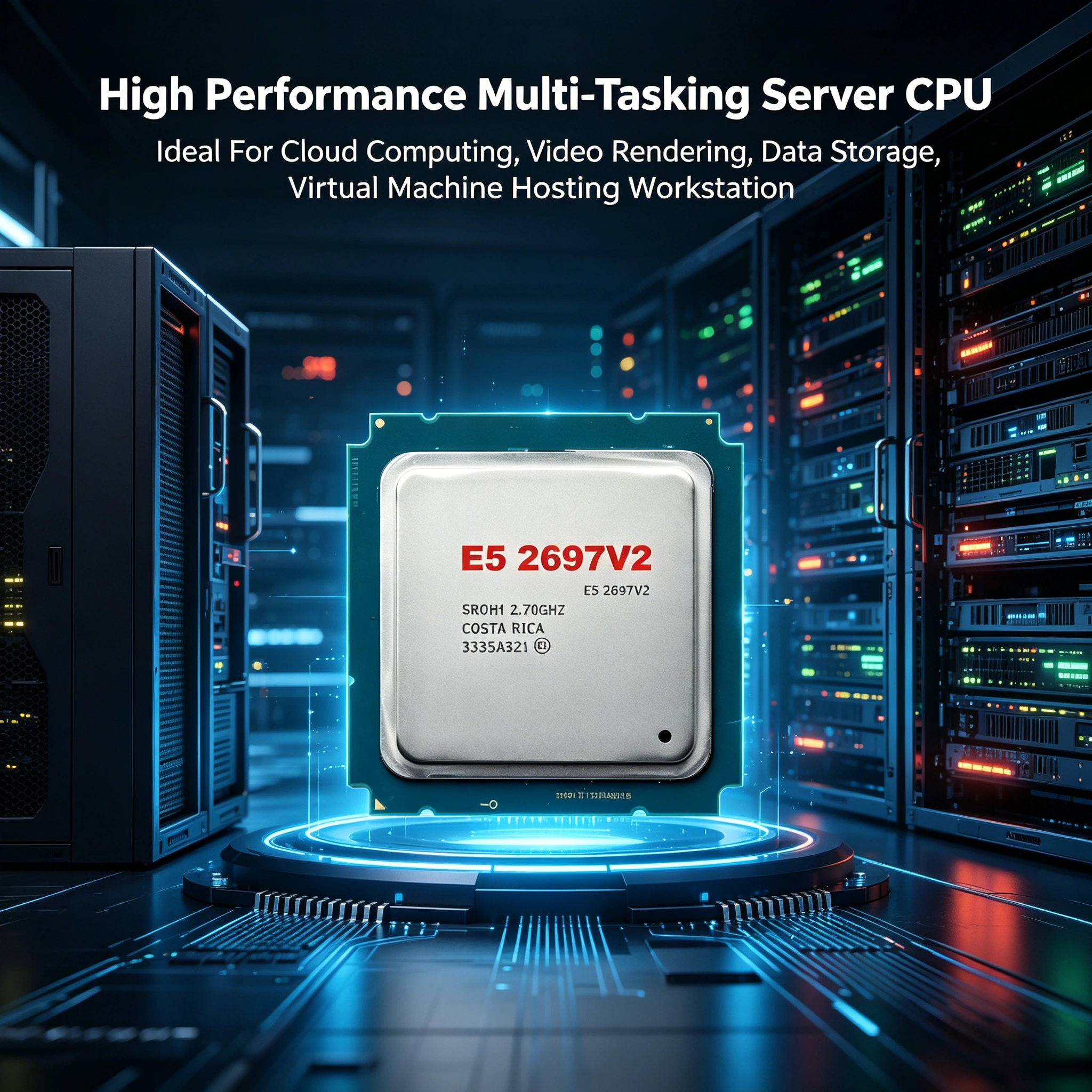 Prosesor Server E5 2697V2 12 Core 2.7GHz LGA2011 Performa Tinggi Resmi CPU 22nm