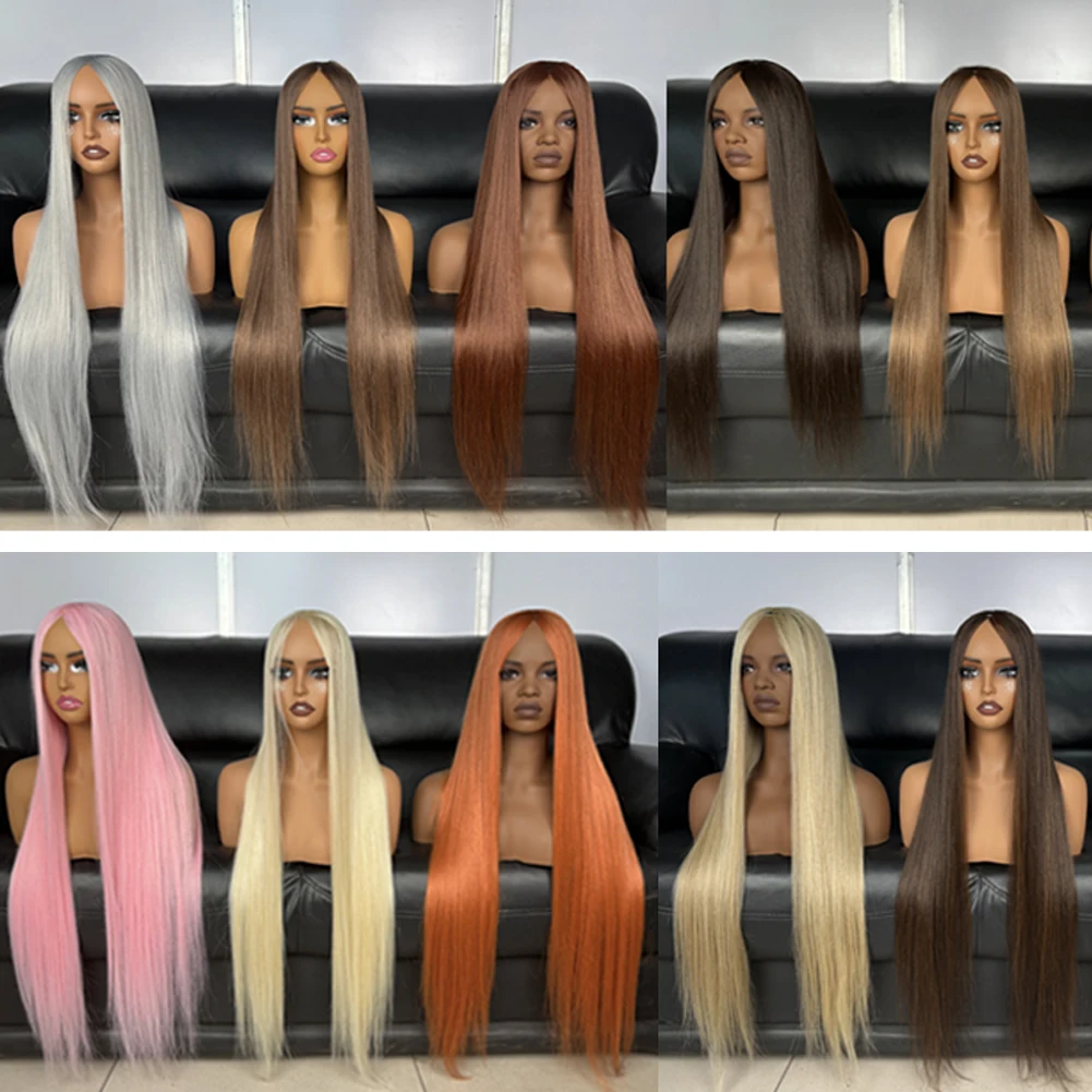YunRong Straight Hair Bundles Synthetic Hair Extensions Premium Heat Resistant Fiber Hair Weaving Yaki Straight Hair image 6