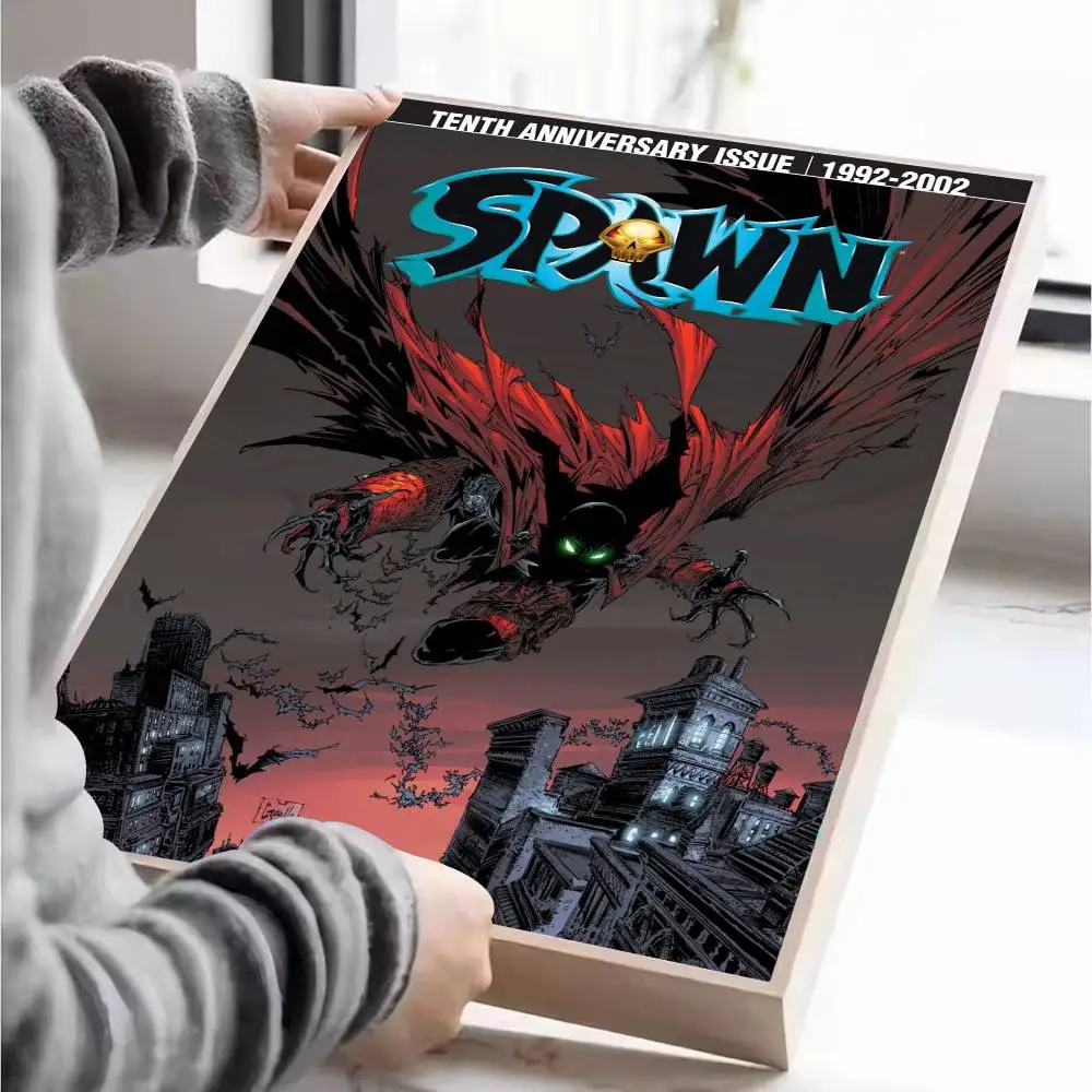 Anime Spawn Poster Self-adhesive Art Waterproof Paper Sticker Coffee House Bar Room Wall Decor