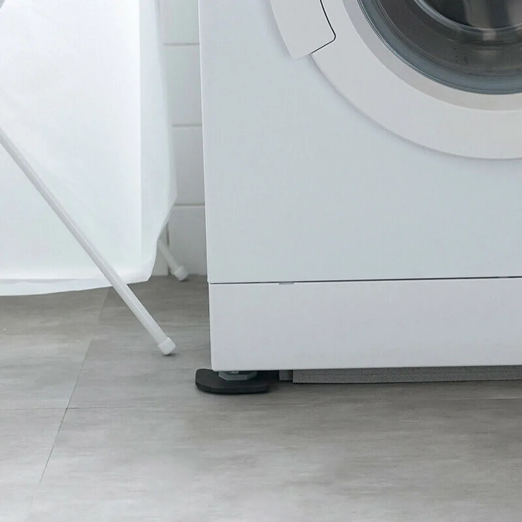 Estera antideslizante de 4 piezas para lavadora, refrigerador, escritorio, mesa, silla, almohadilla silenciosa. pieza silenciosa del choque de la lavadora de 0,7*7,7*7,7 cm