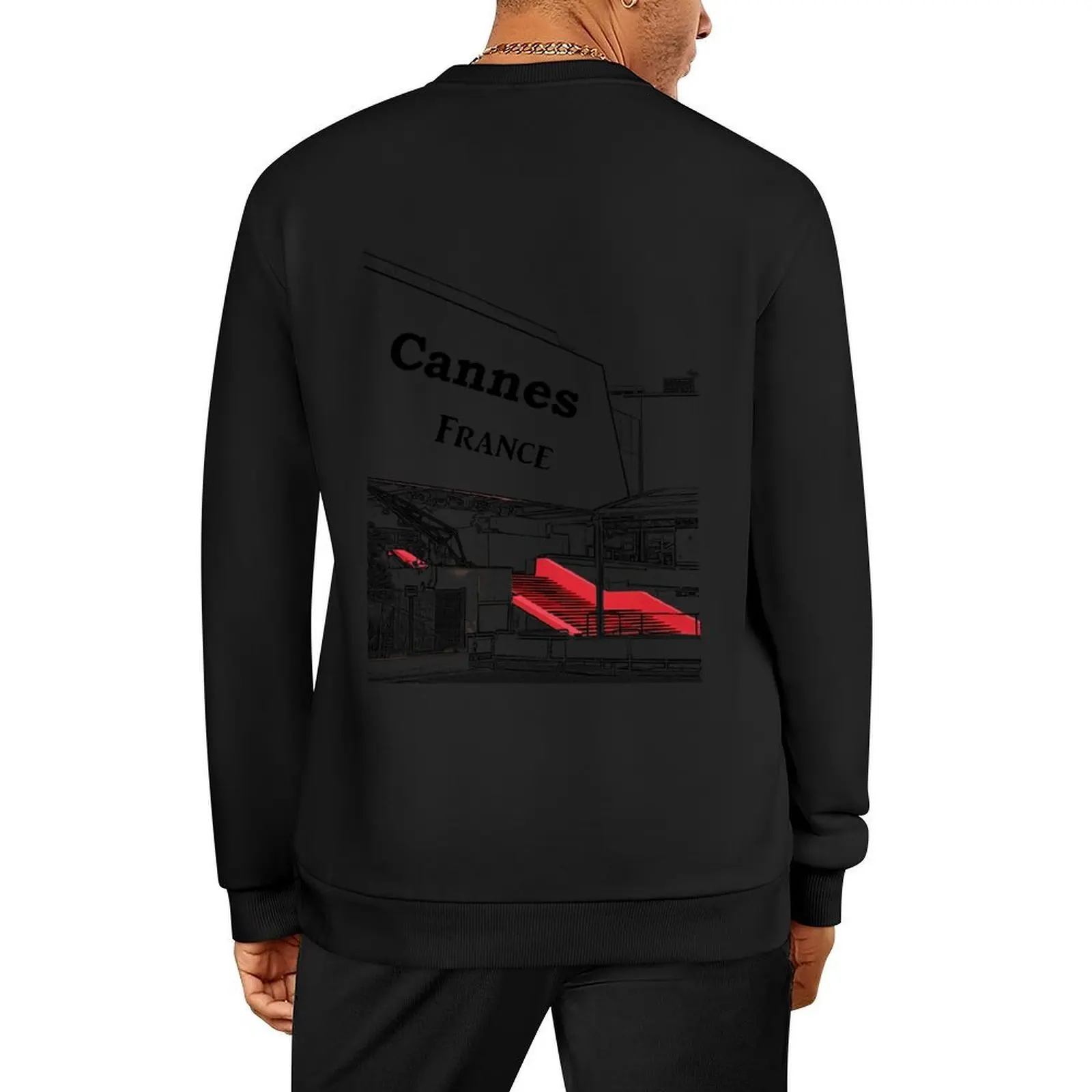 

Cannes, France - Festival - Convention Center Pullover blouse tracksuit men male clothes oversize sweatshirt