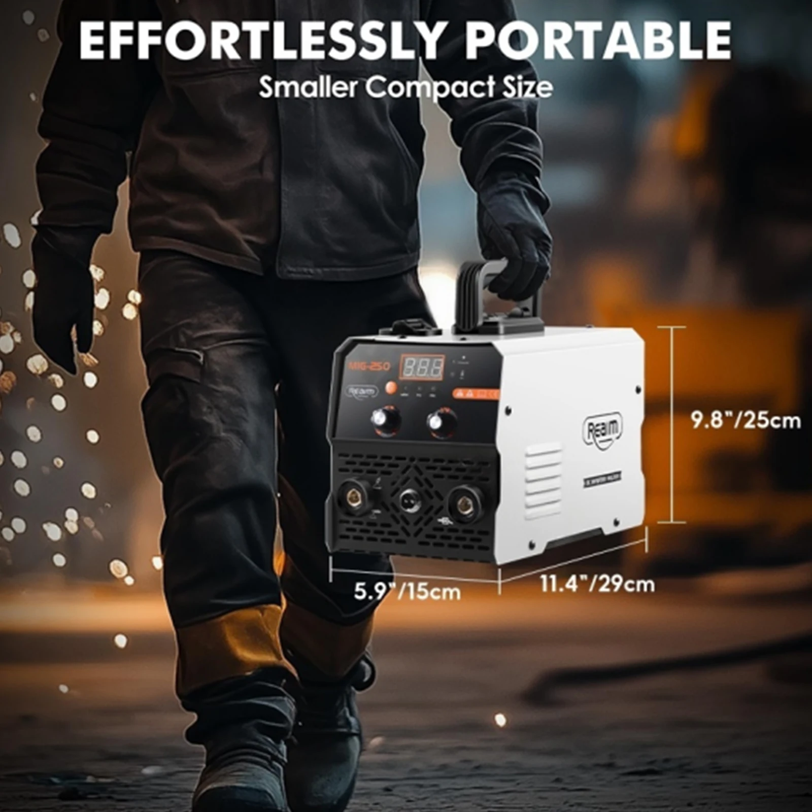 2 في 1 MIG MMA آلة لحام MIG-250 آلة لحام القوس LED شاشة ديجيتال المحمولة لحام كهربائي صغير
