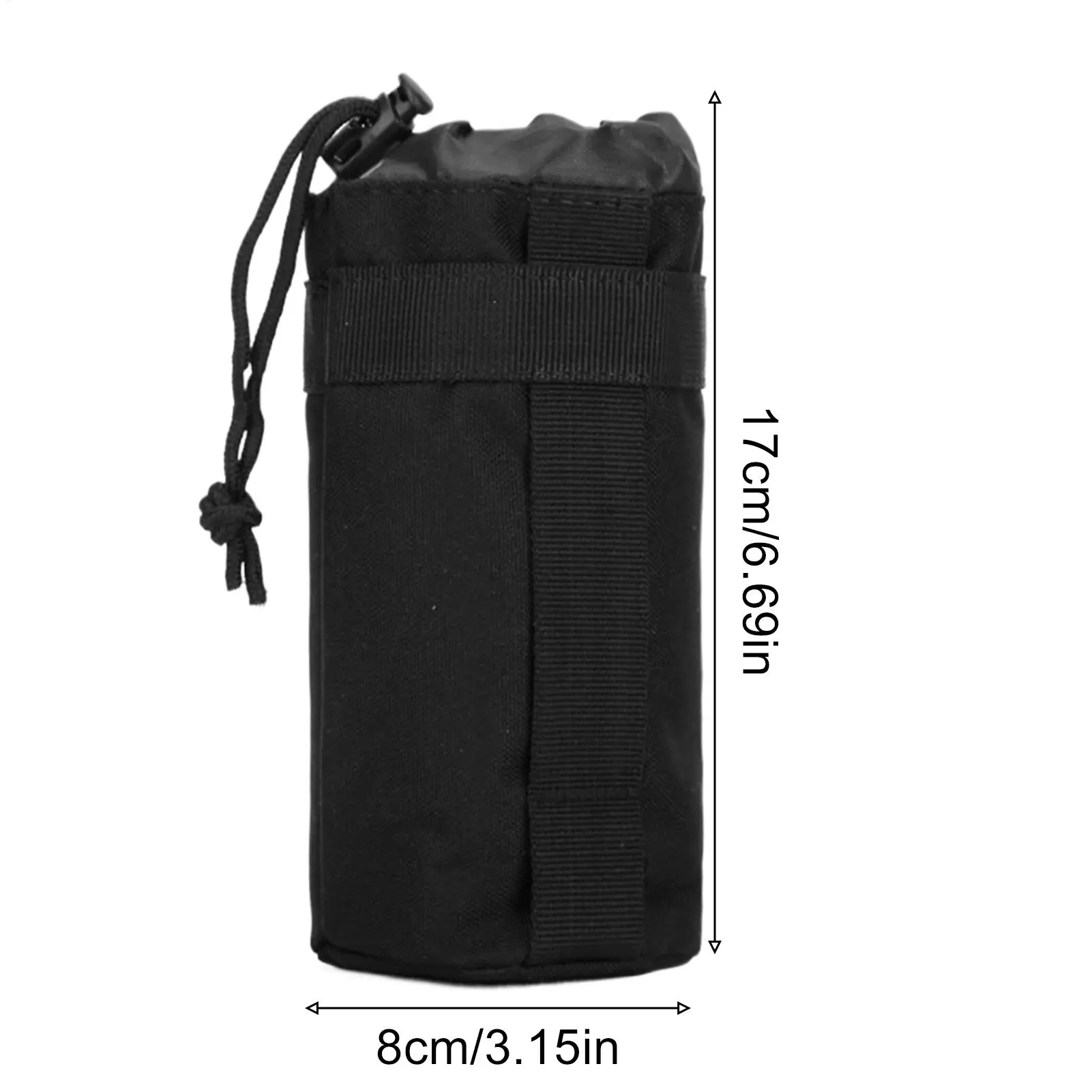 Outdoor Water Bottle Carrier Bag, Large Capacity & Waterproof Drawstring Pouch, Keeps Tumbler Secure for Hiking Camping Fishing