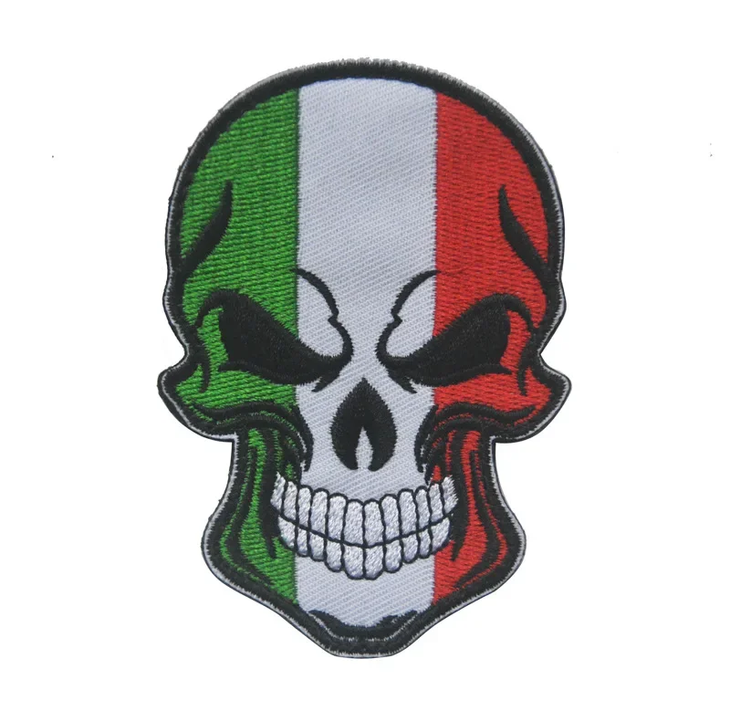 Sicily Flag Patch Embroidery Hook&loop Cloth Stickers Italia Country Banner Shield Shaped Arm-badge IR Reflective Tactical Patch