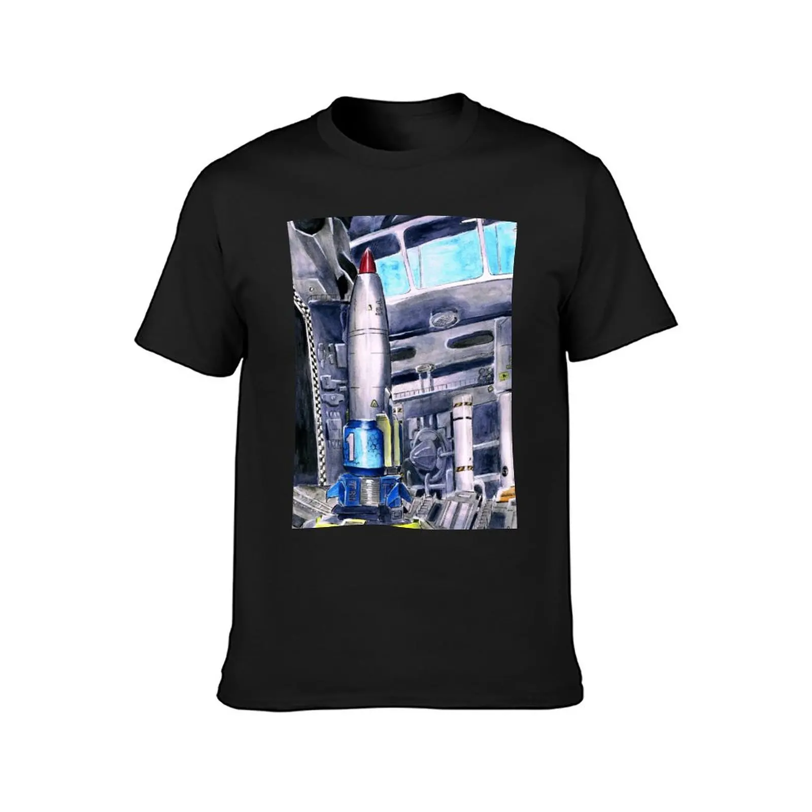 Thunderbird 1 launchbay T-Shirt plus sizes vintage cute clothes black t-shirts for men