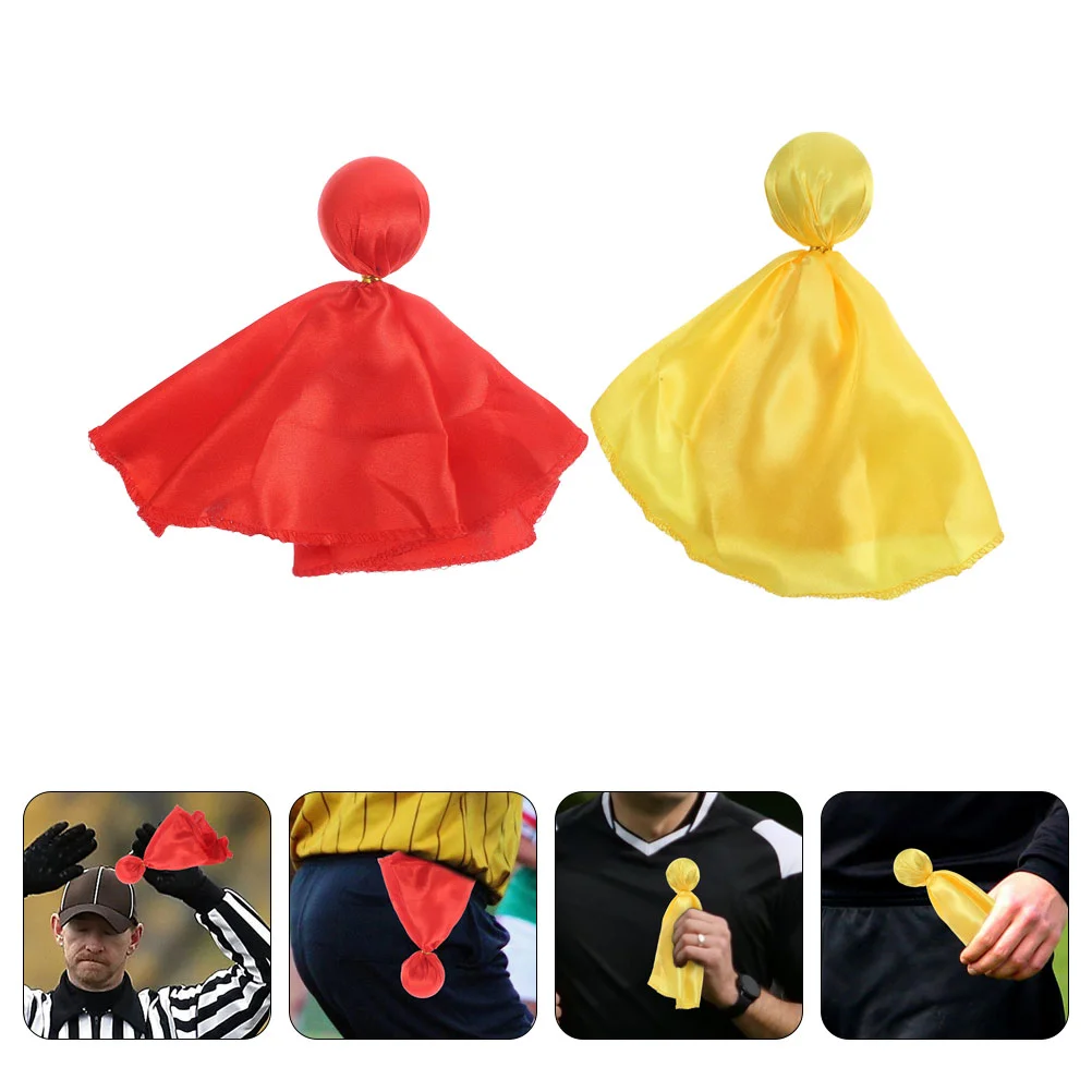 

2Pcs Red Penalty Flags Set for Football Referee Bright Colors Easy to Use Suitable Any Occasion Sports Games Festive Events