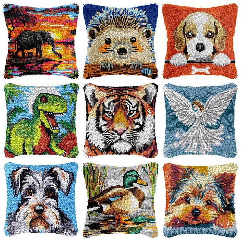 Kit de bordado punto de cruz artesanal diseños tigre, perro y pato - imagen 3